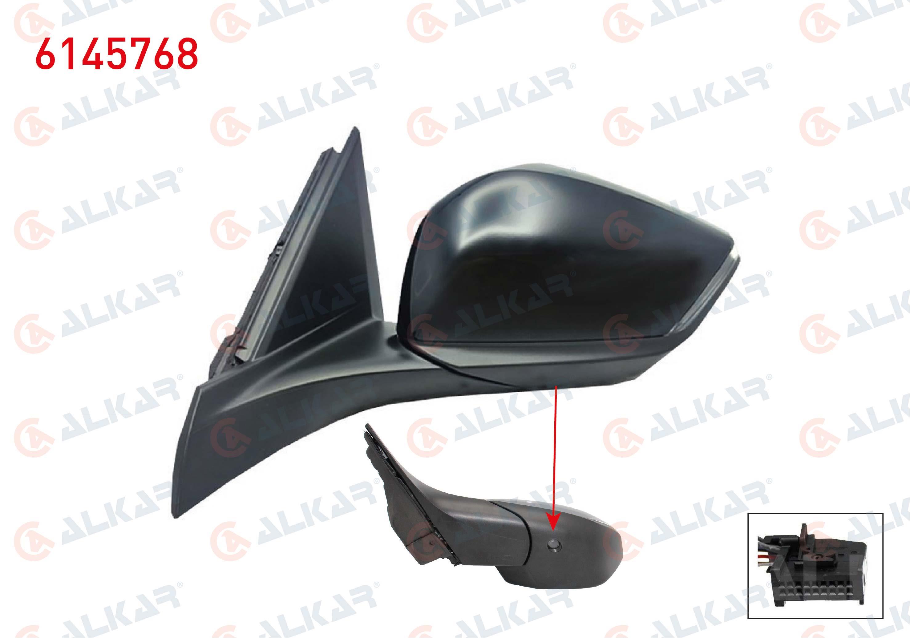 DIS DIKIZ AYNASI SOL ELEKTRIKLI ISITMALI OTOMATIK KATLANIR SINYALLI ALT AYDINLATMALI KOR NOKTALI 10 PIN OPEL ASTRA L 2021- / PEUGEOT 308 III / 308 SW III 2021- / 408 II 2022-