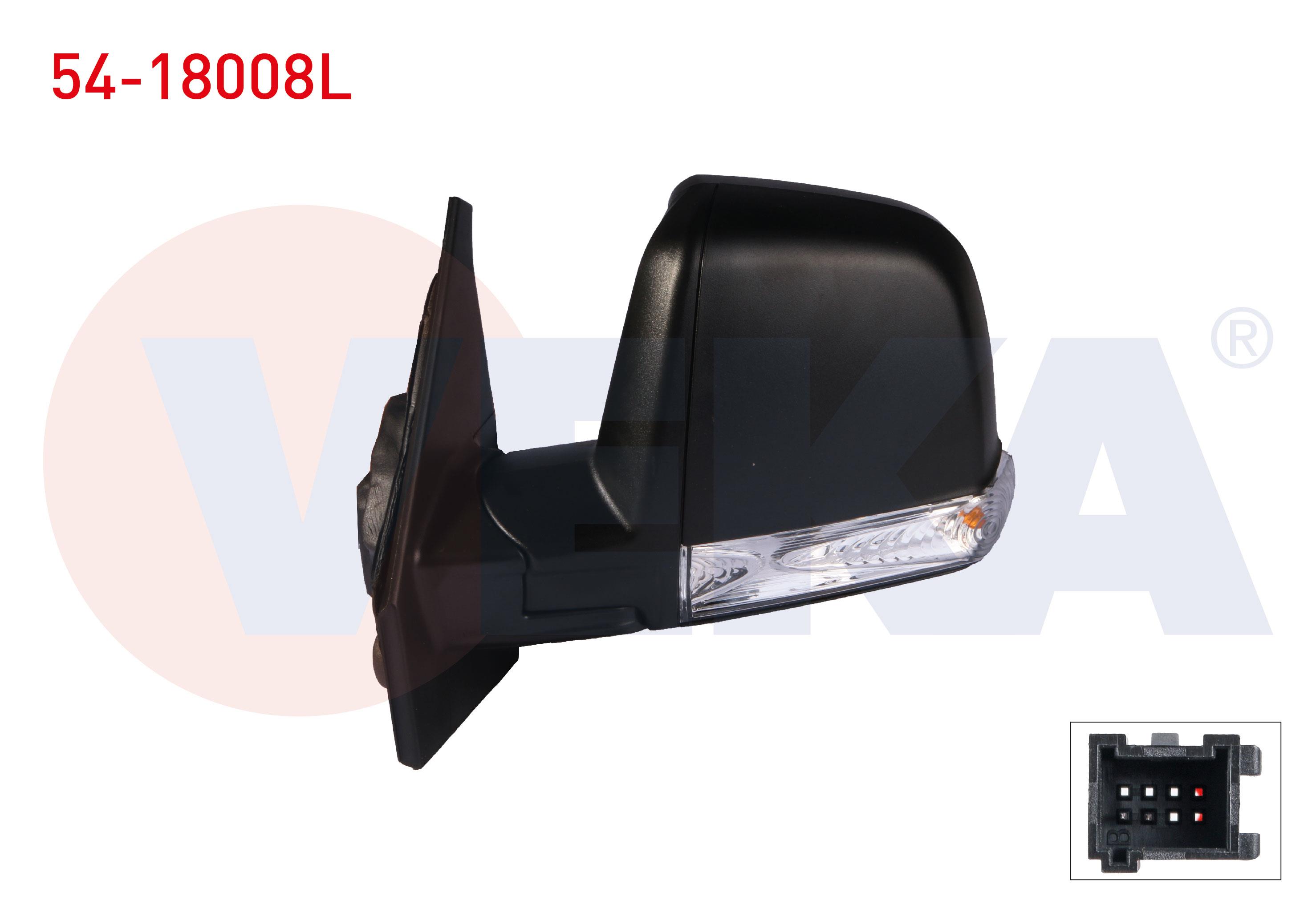 DIS DIKIZ AYNASI SOL MEKANIK SINYALLI TEK CAMLI FIAT DOBLO (152,263) 2010- / OPEL COMBO D 2012-