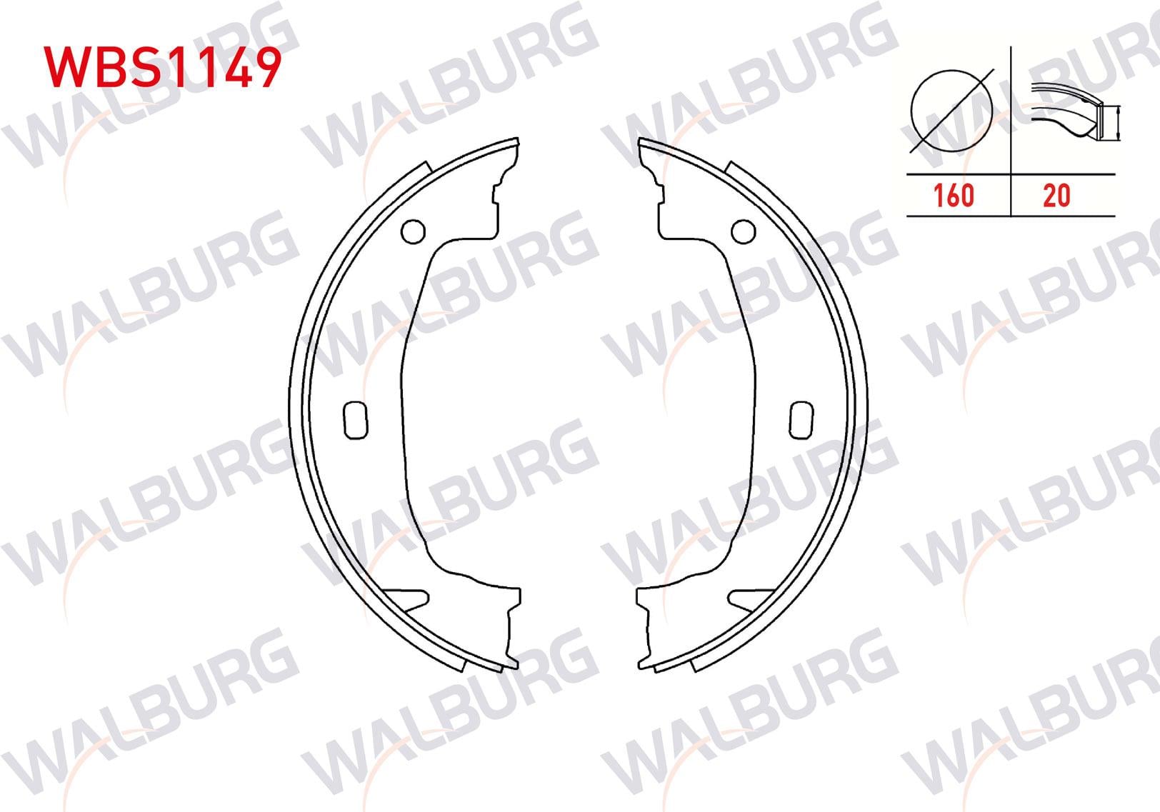 EL FREN BALATA ARKA 160X20 BMW 1 SERISI (E81) 2004-2012 -/ 1 SERISI (F20) 2012-2019 / 3 SERISI (E46) 1998-2005