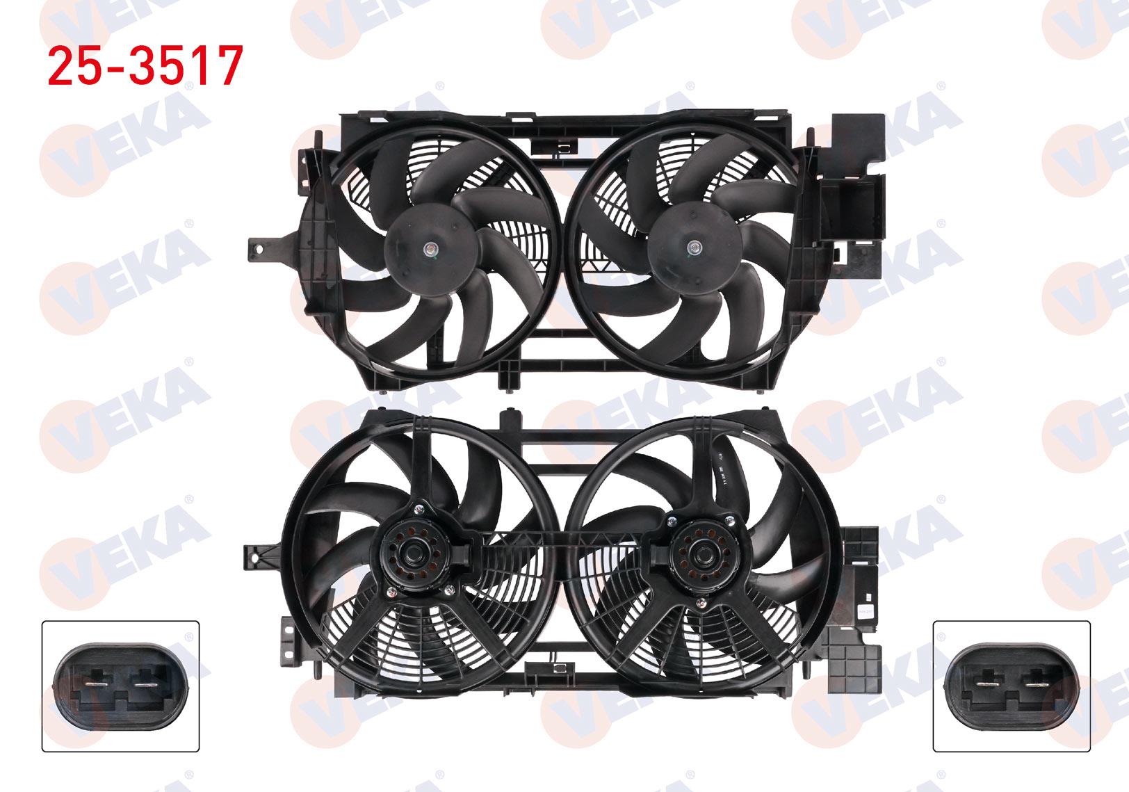 FAN MOTORU DAVLUMBAZLI CIFT FANLI RENAULT LAGUNA 1.6i 16V - 1.8i 16v - 1.9 DCI - 2.0i 16v - 2.2 DT - 3.0i 1993-2001