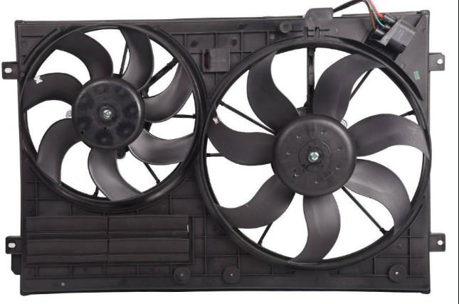 FAN MOTORU KOMPLE SET (SOL + SAG + DAVLUMBAZ) GOLF5-GOLF6-JETTA-PASSAT-CADDY-A3-LEON CAYC-CAYD-CBZA-CBZB 1,2 TSİ-1,6 TDİ 04-13 1K0959455ET 1K0121205AB