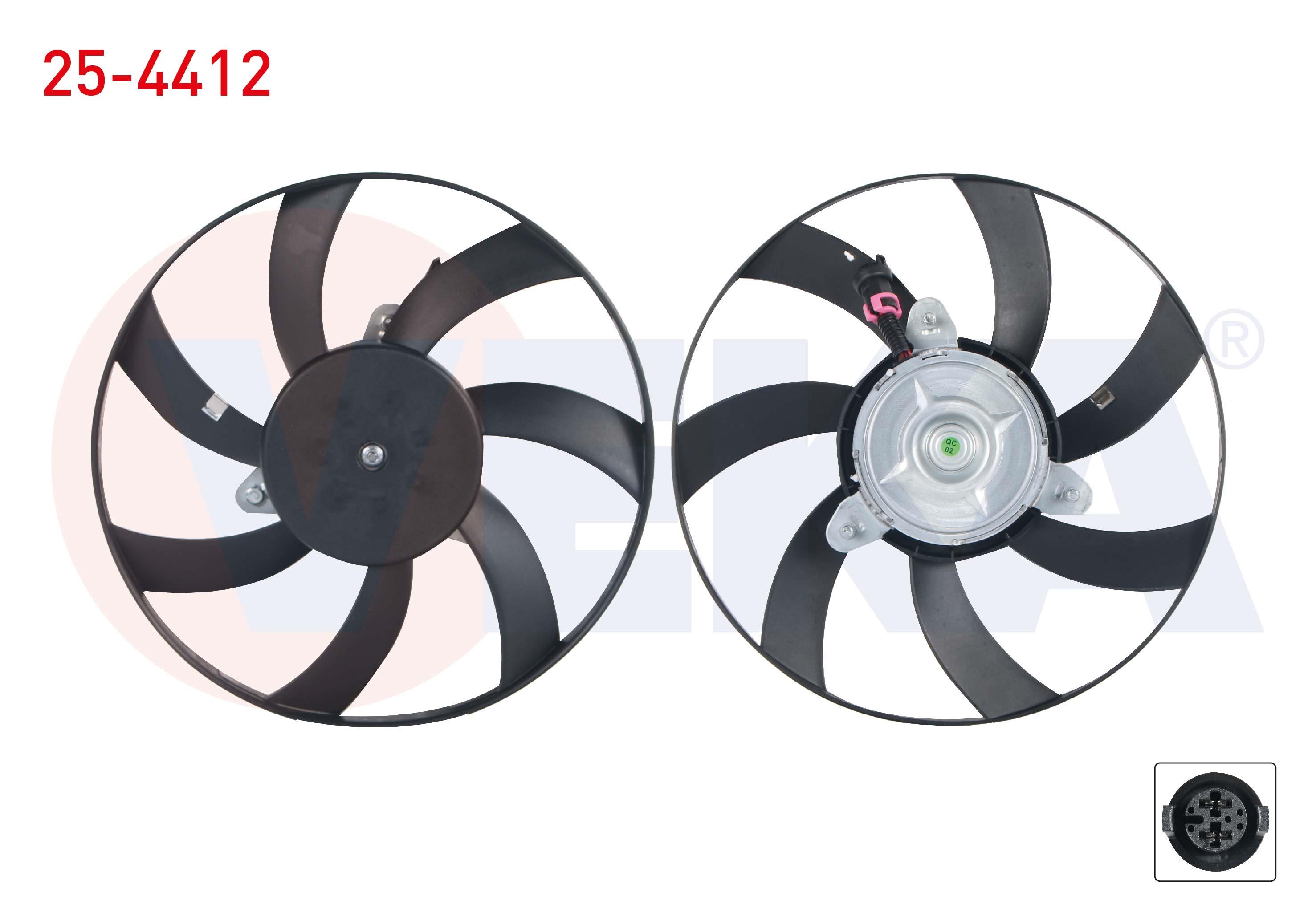 FAN MOTORU (MOTOR+PERVANE) SU RADYATORU VOLKSWAGEN POLO CLASSIC (6KV2) 1.4 CAP 300mm 1995-2001