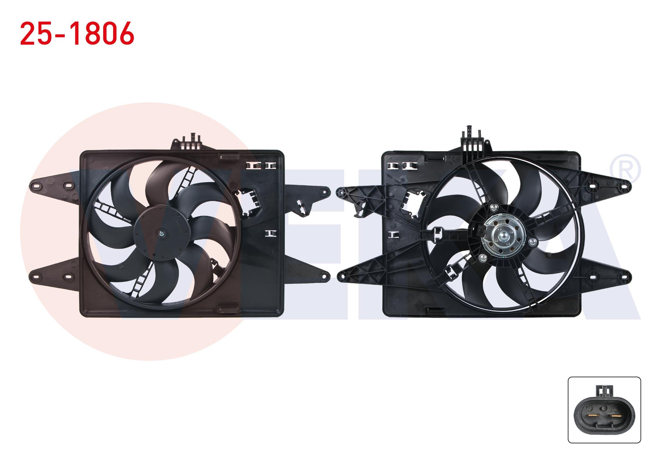 FAN MOTORU SU RADYATORU DAVLUMBAZLI TEKLI FAN FIAT DOBLO (119,223) 1.9 D AC - 2001-2010