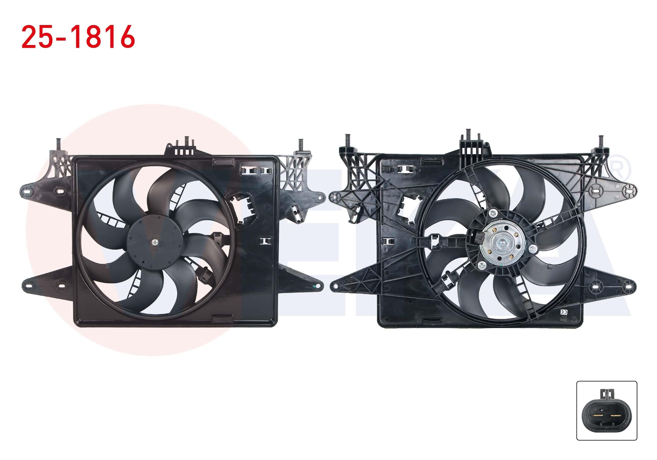 FAN MOTORU SU RADYATORU DAVLUMBAZLI TEKLI FANLI FIAT DOBLO (119,223) 1.4 M-T AC +/- 2001-2010