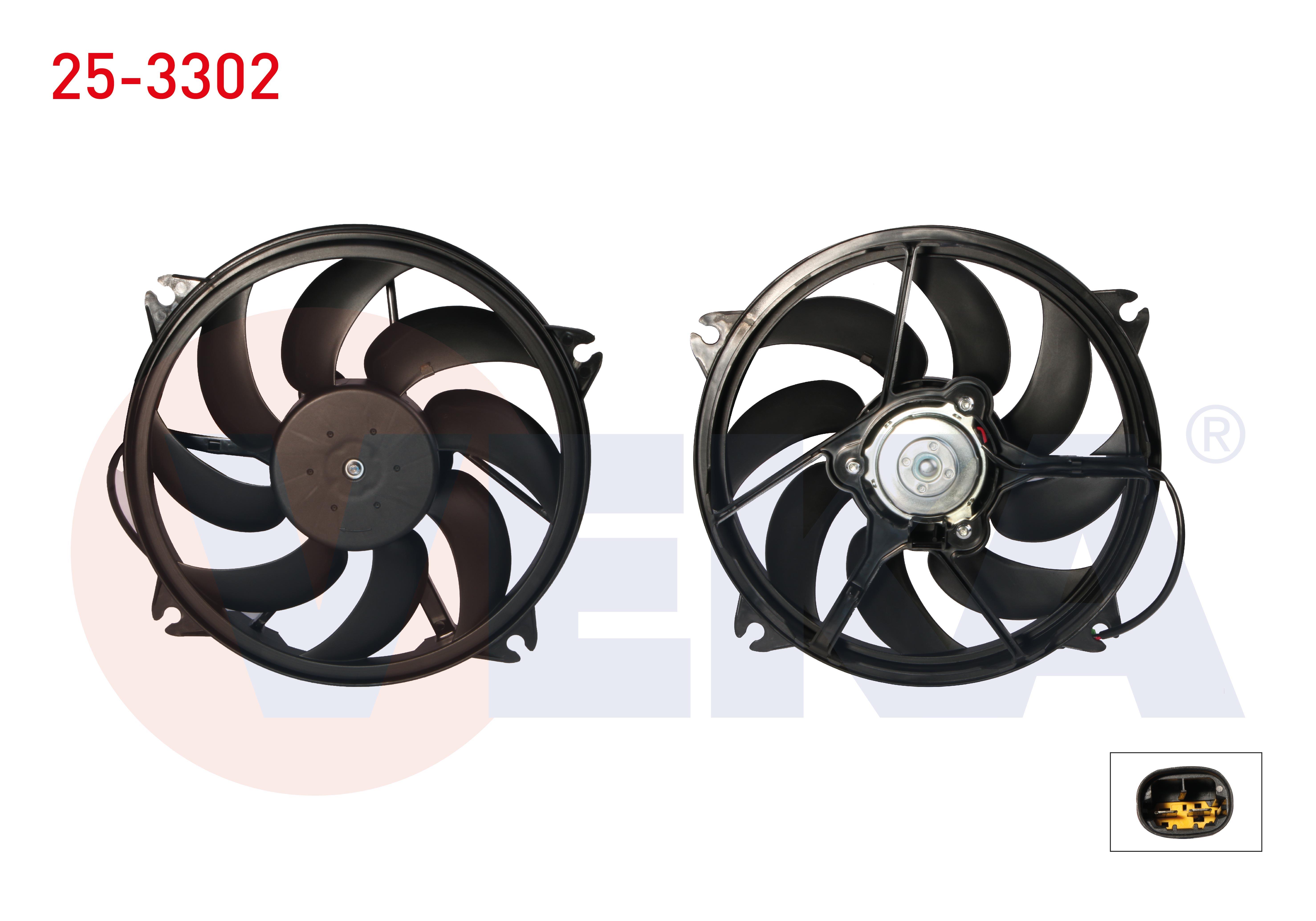 FAN MOTORU (SU+KLIMA) DAVLUMBAZLI TEKLI FAN PEUGEOT PARTNER TEPEE 1.6 HDI 2008-