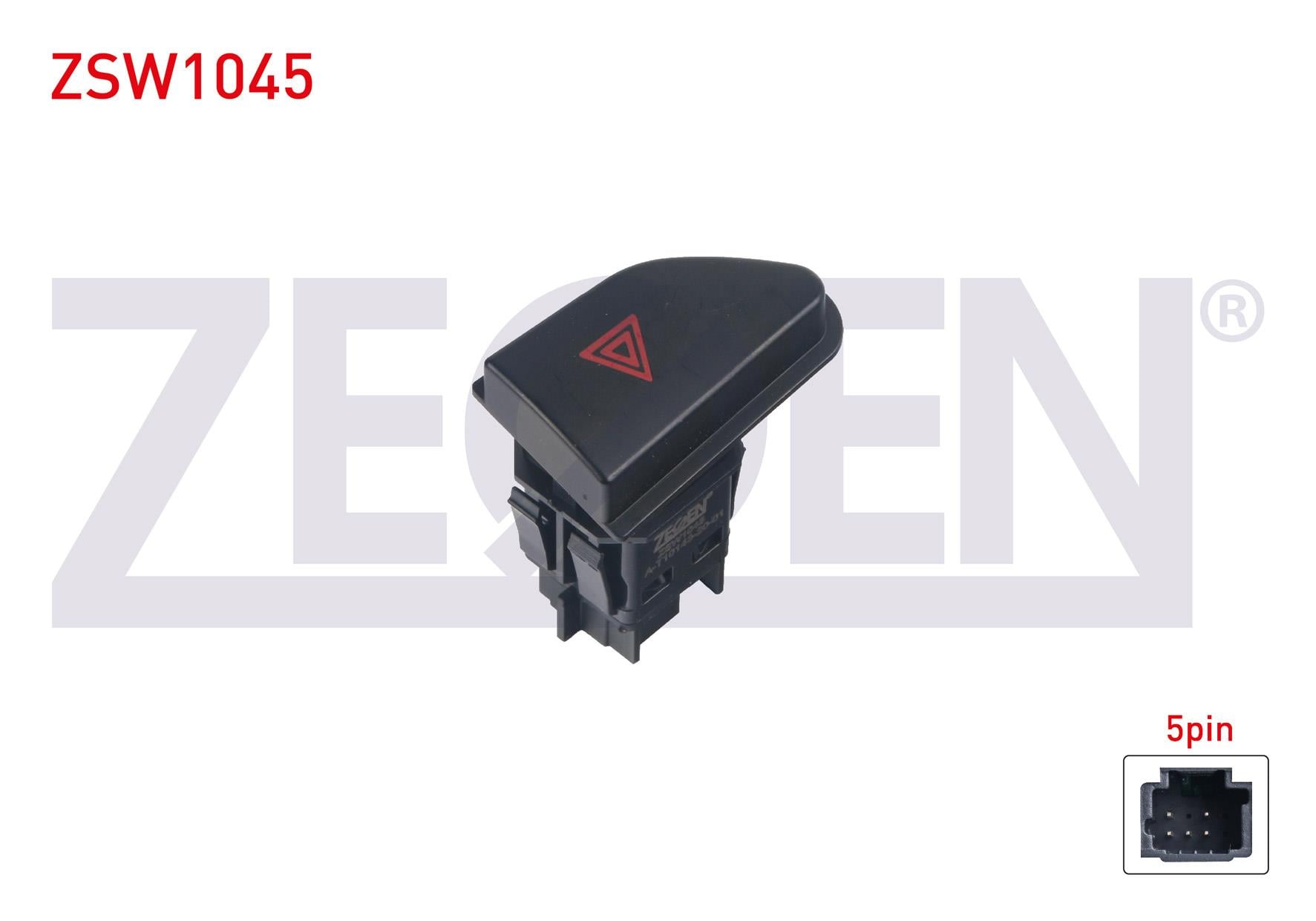 FLASOR ANAHTARI 5 PIN KIRMIZI ISIK RENAULT CLIO IV - CAPTUR 2012-/ DACIA DUSTER 2012-