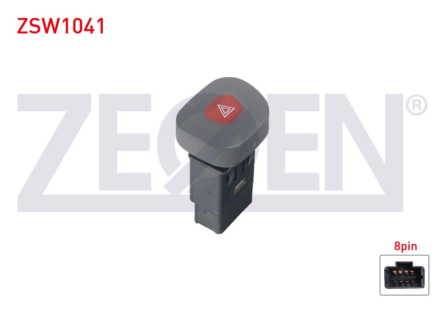FLASOR ANAHTARI 8 PIN KIRMIZI ISIK  RENAULT CLIO II 1998-2005
