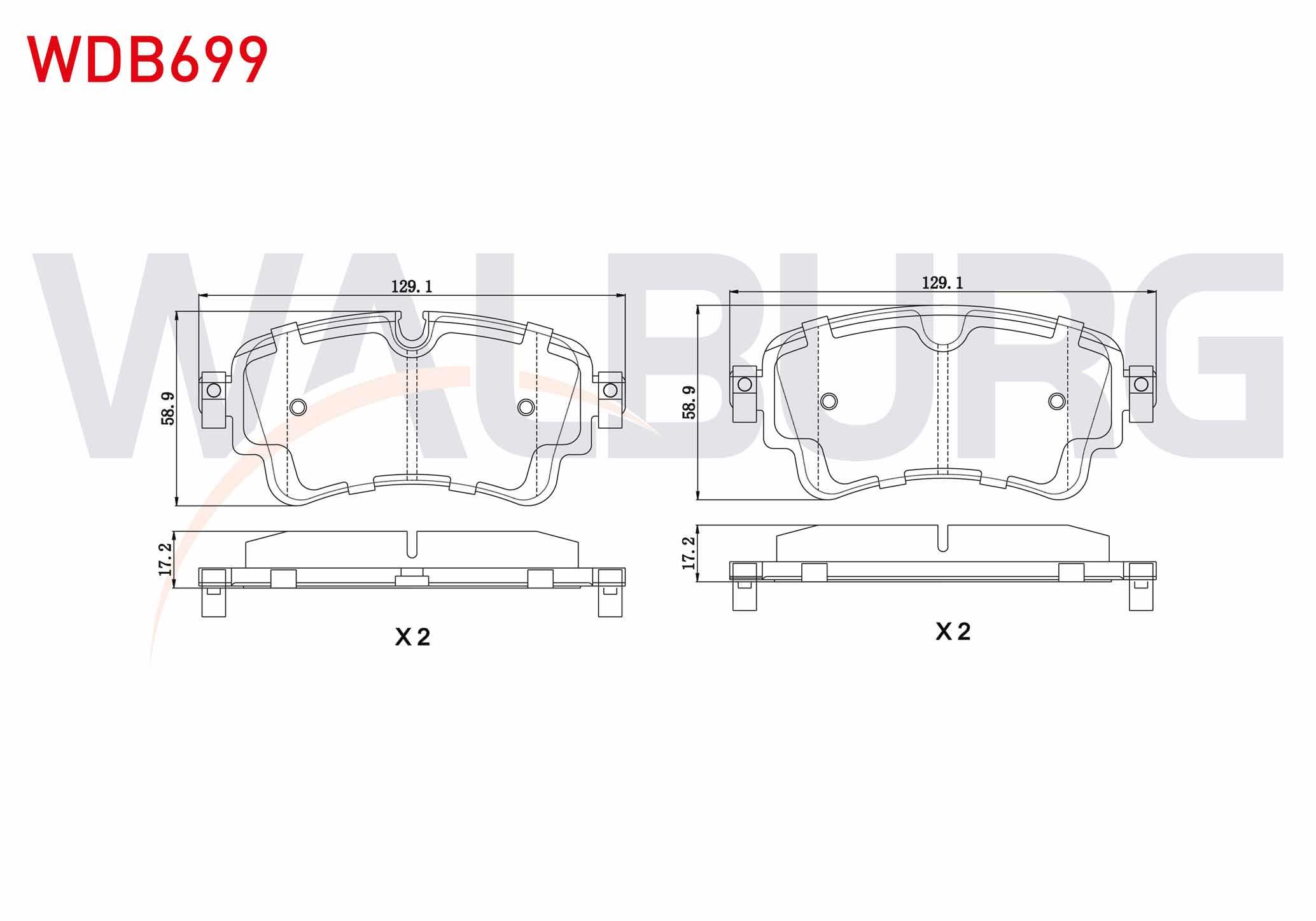 FREN BALATA ARKA AUDI A4 (8W2,B9) 2.0 TDI 2015- / A4 (8W2,B9)  1.8 TFSI 2015-/ Q7(4M) 3.0 TDI 2015- / Q7(4M) 2.0 TFSI 2015-