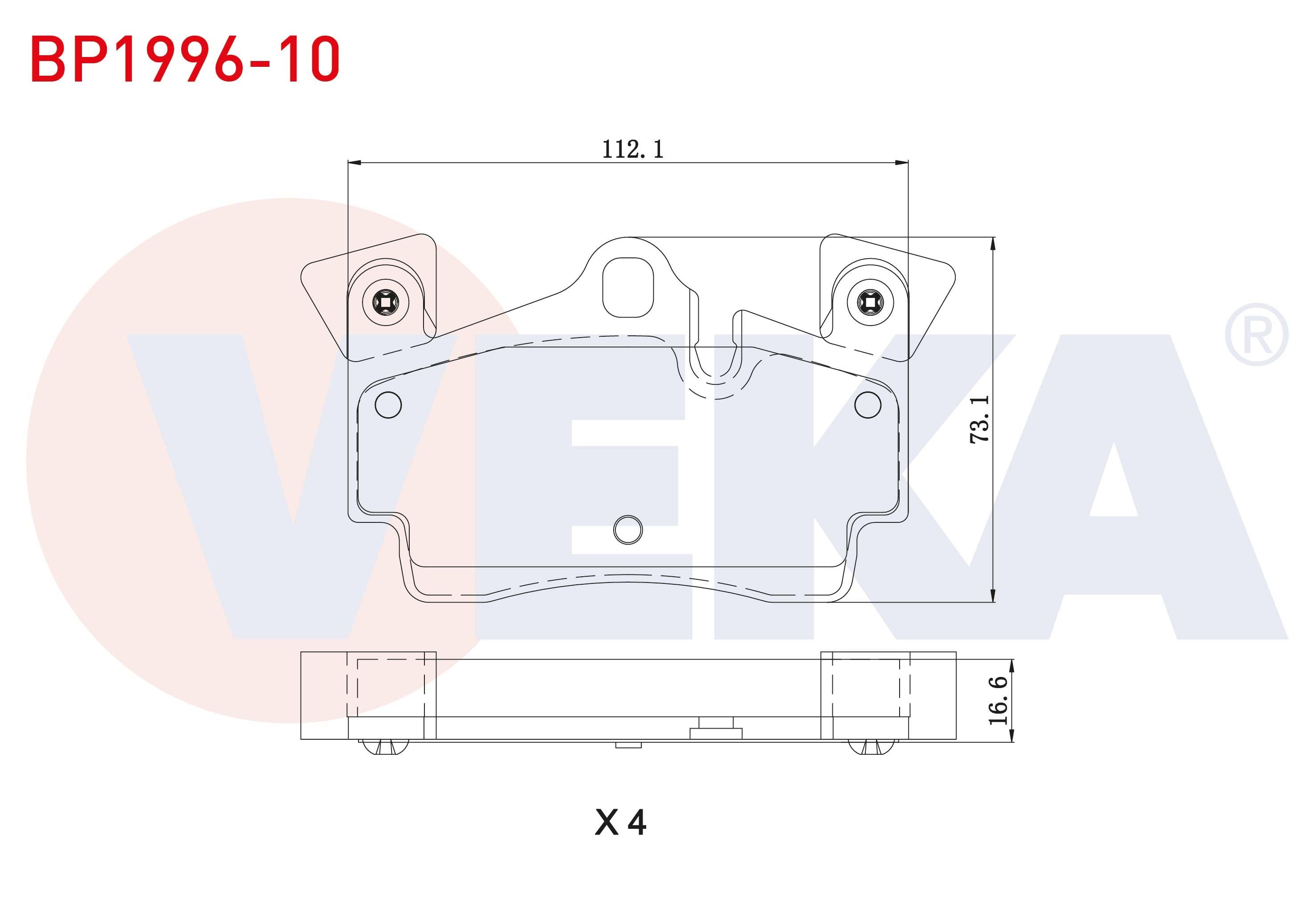 FREN BALATA ARKA AUDI Q7 (4L) 3.0 TDI - 4.2 FSI - 4.2 TDI 2006-2015 / PORSCHE CAYENNE (955) 3.2 - S 4.5i V8 2002-2010