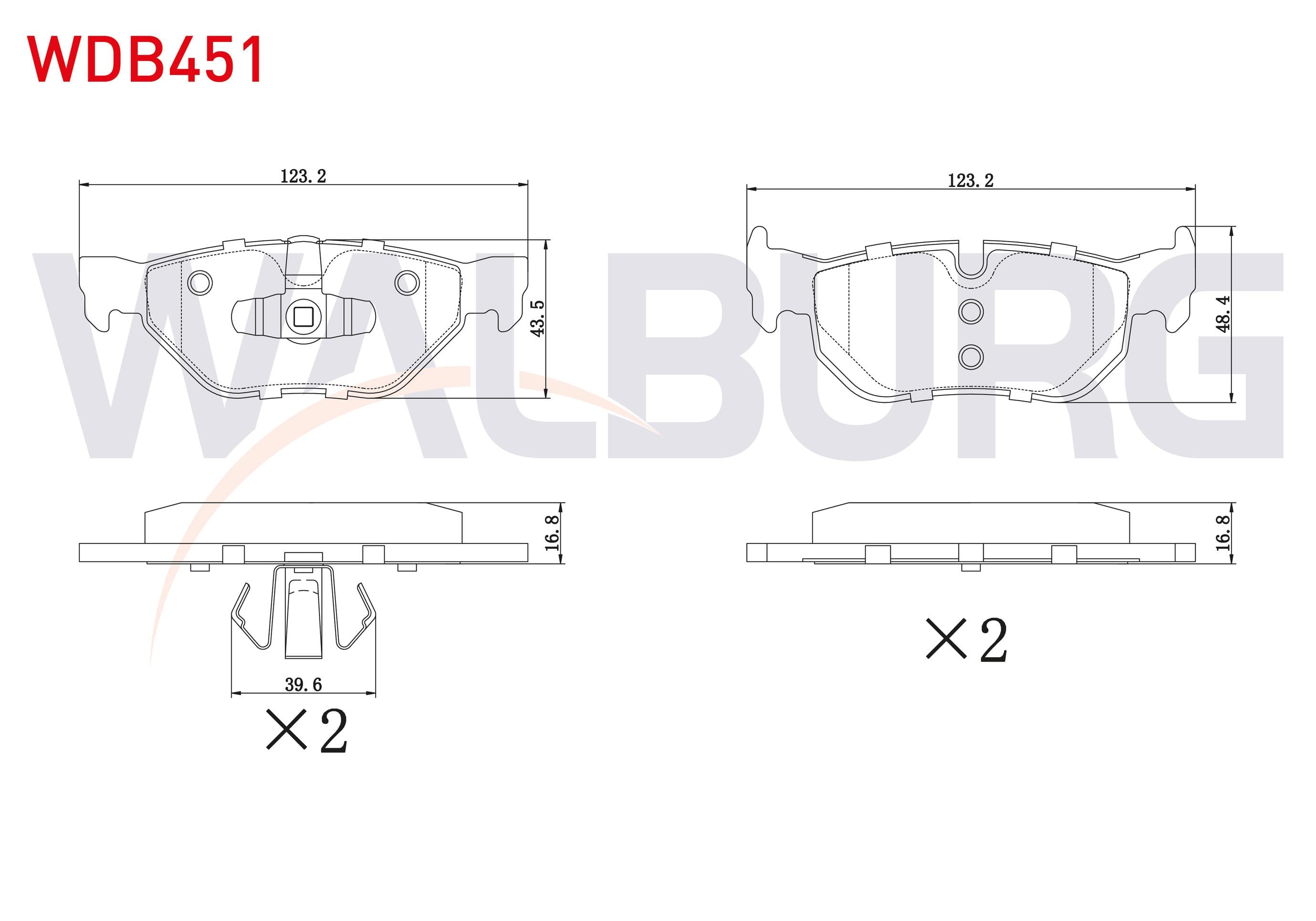 FREN BALATA ARKA BMW 1 SERISI (E81) 116 i 2004-2012/ 120 i 2004-2012/ 1 SERISI (E87) 118 i 2003-2012/ 118 D 2003-2012/ 3 SERISI (E90) 316 Ti 2005-2011/ 320 i 2005-2011/ 318 D 2005-2011