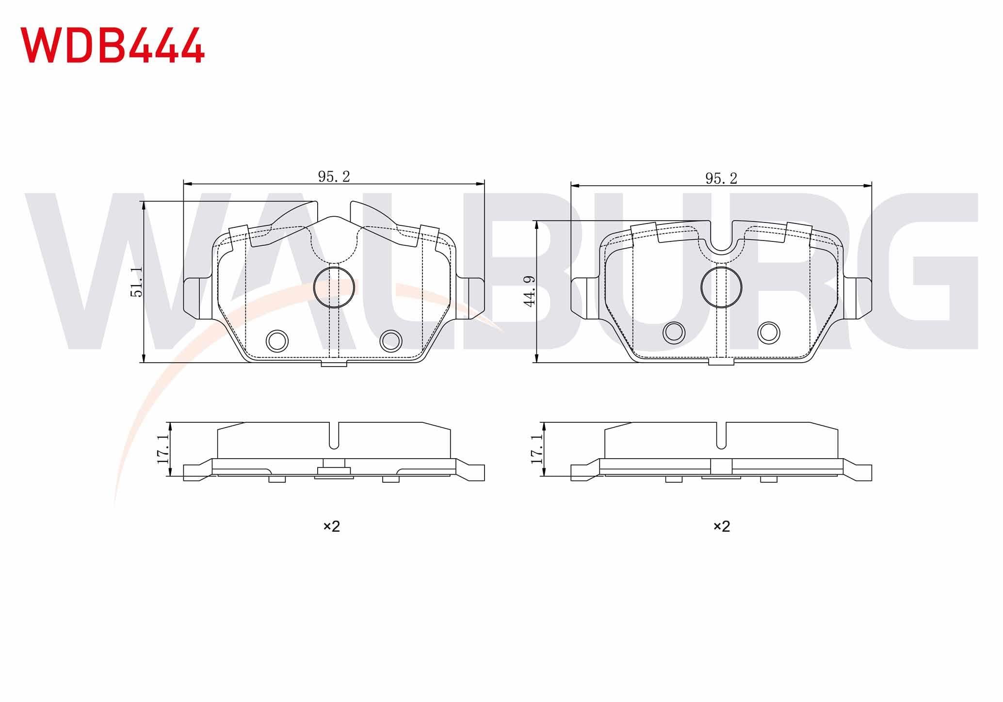 FREN BALATA ARKA BMW 1 SERISI (E87) 116 i 2003-2012/ 118 i 2003-2012/ 120 i 2003-2012/ 1 SERISI (E81) 118 i 2004-2012/ 3 SERISI (E90) 316 Ti 2005-2011/ 318 CL 2005-2011/ 318 D 2005-2011