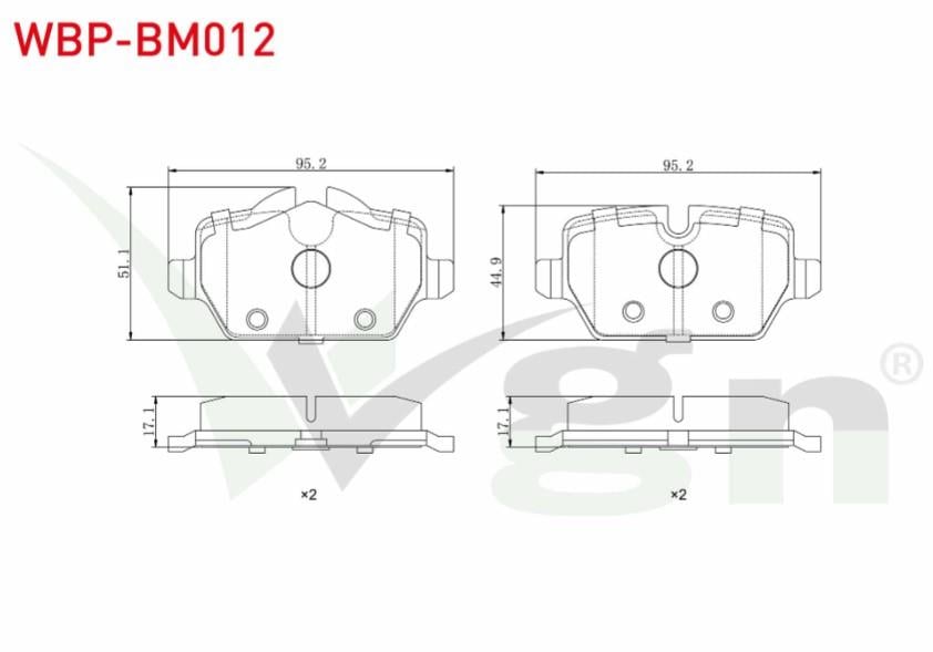 FREN BALATA ARKA BMW 1 SERISI (E87) 116 i 2003-2012/ 118 i 2003-2012/ 120 i 2003-2012/ 1 SERISI (E81) 118 i 2004-2012/ 3 SERISI (E90) 316 Ti 2005-2011/ 318 CL 2005-2011/ 318 D 2005-2011