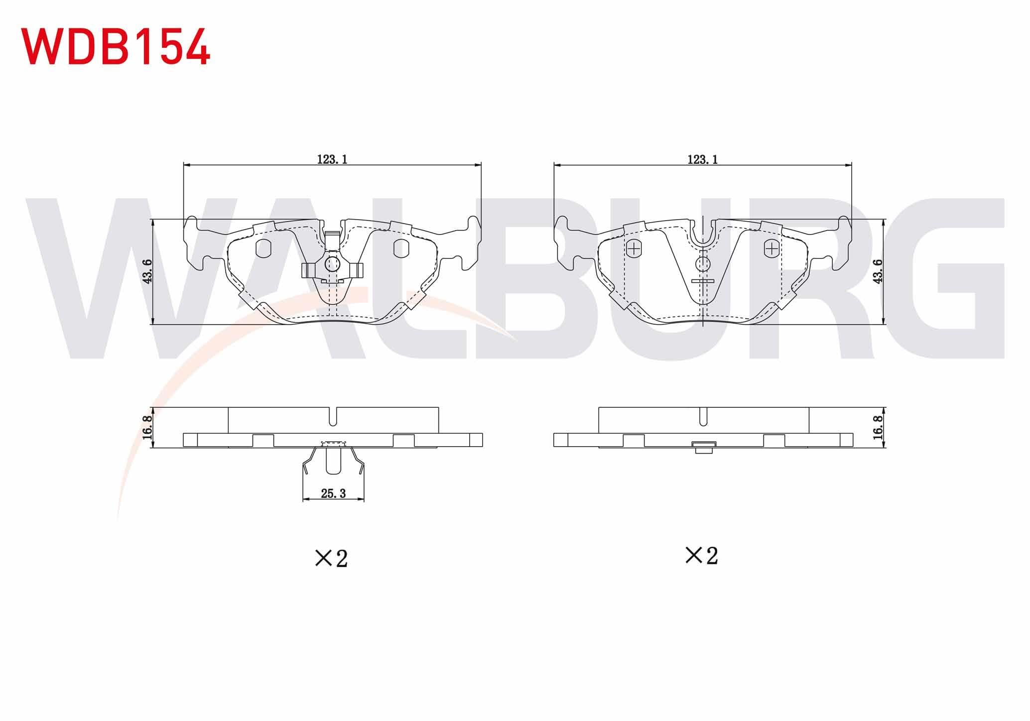 FREN BALATA ARKA BMW 5 SERISI (E34) 518 i 1987-1995/ (E34) 520 i 1987-1995/ (E34) 525 i 1987-1995/ (E34) 530 i V8 1987-1995/ 3 SERISI (E36) 320 i 1990-1998