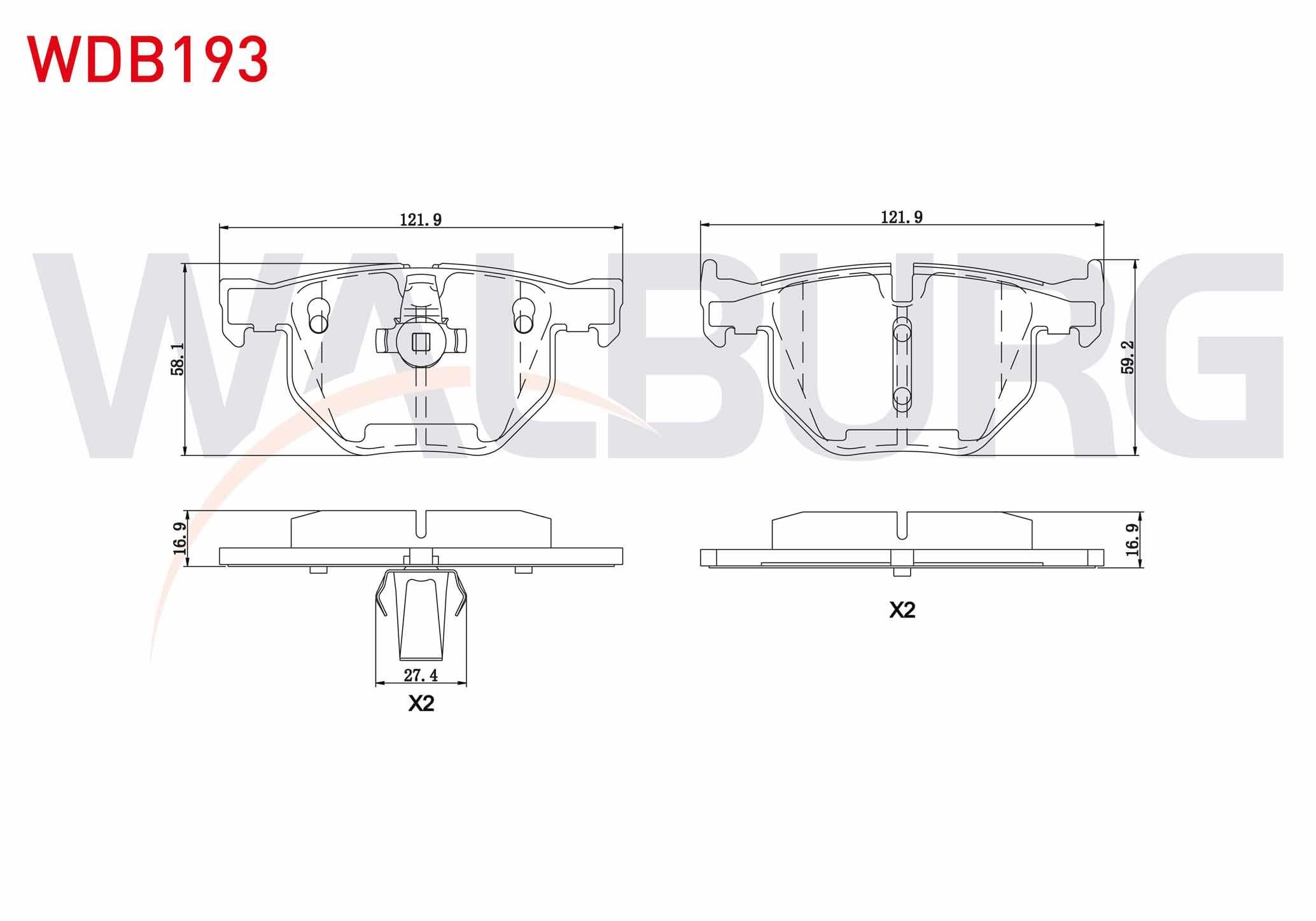 FREN BALATA ARKA BMW 5 SERISI (E60) 525 i 2003-2010/ (E60) 520 D 2003-2010/ (E60) 520 i 2003-2010/ (E60) 530 D 2003-2010 / (E60) 525 D 2003-2010 / (E60) 530 i 2003-2010