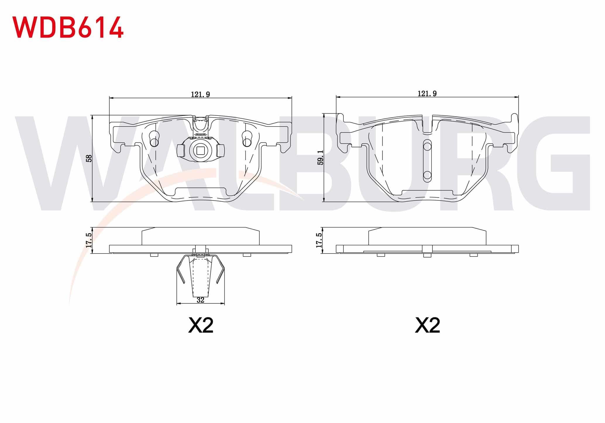 FREN BALATA ARKA BMW X5 (E70) 3.0 SI 2007-2012 / (E70) 3.0 D 2007-2012 / (E70) 4.8i 2007-2012 / (E70) 4.4i 2007-2012 / (E70) 3.5 XD 2007-2012