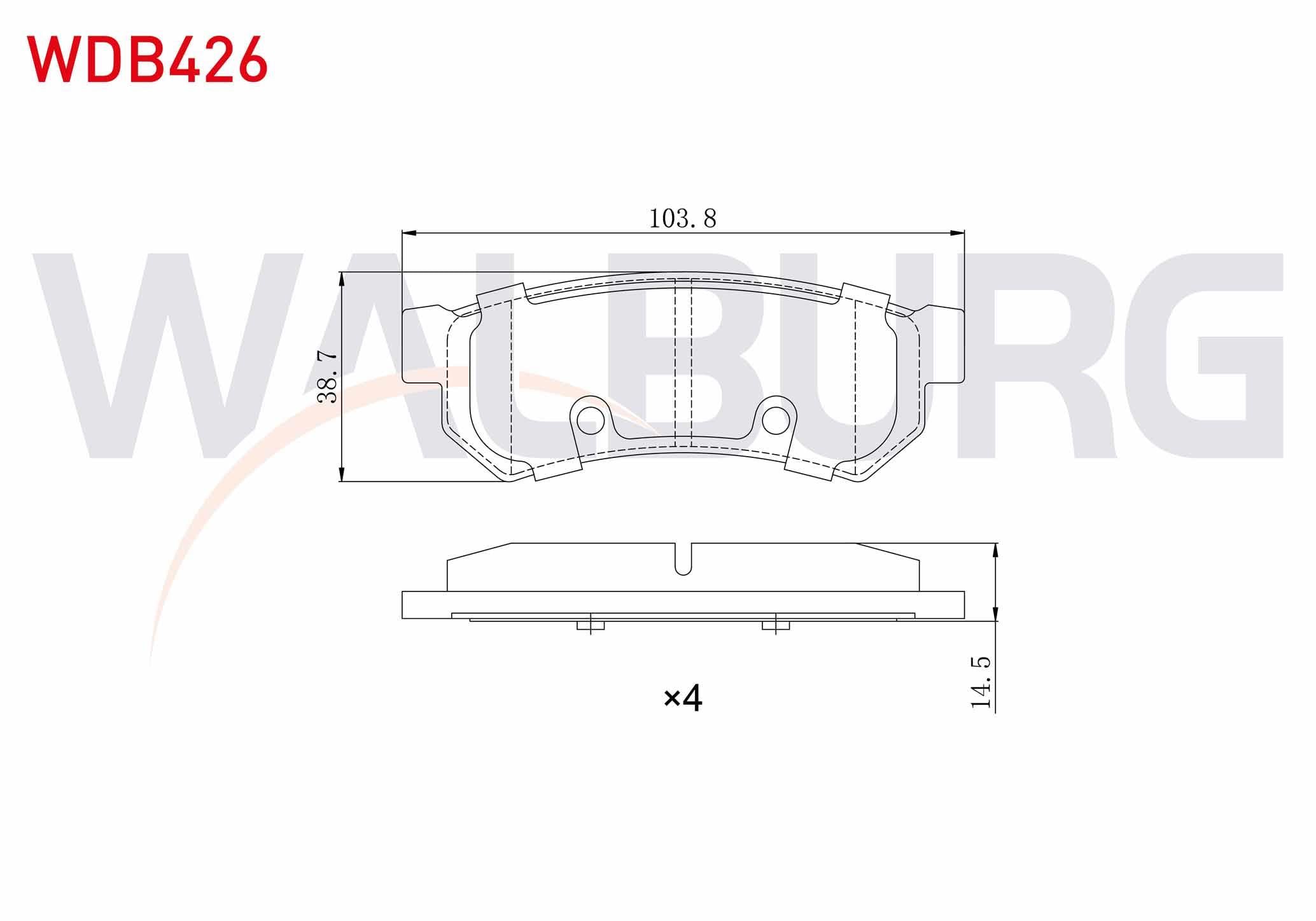FREN BALATA ARKA CHEVROLET LACETTI (J200) 1.6i 2006-2012 / CHEVROLET LACETTI (J200) 1.4i 16v 2006-2012