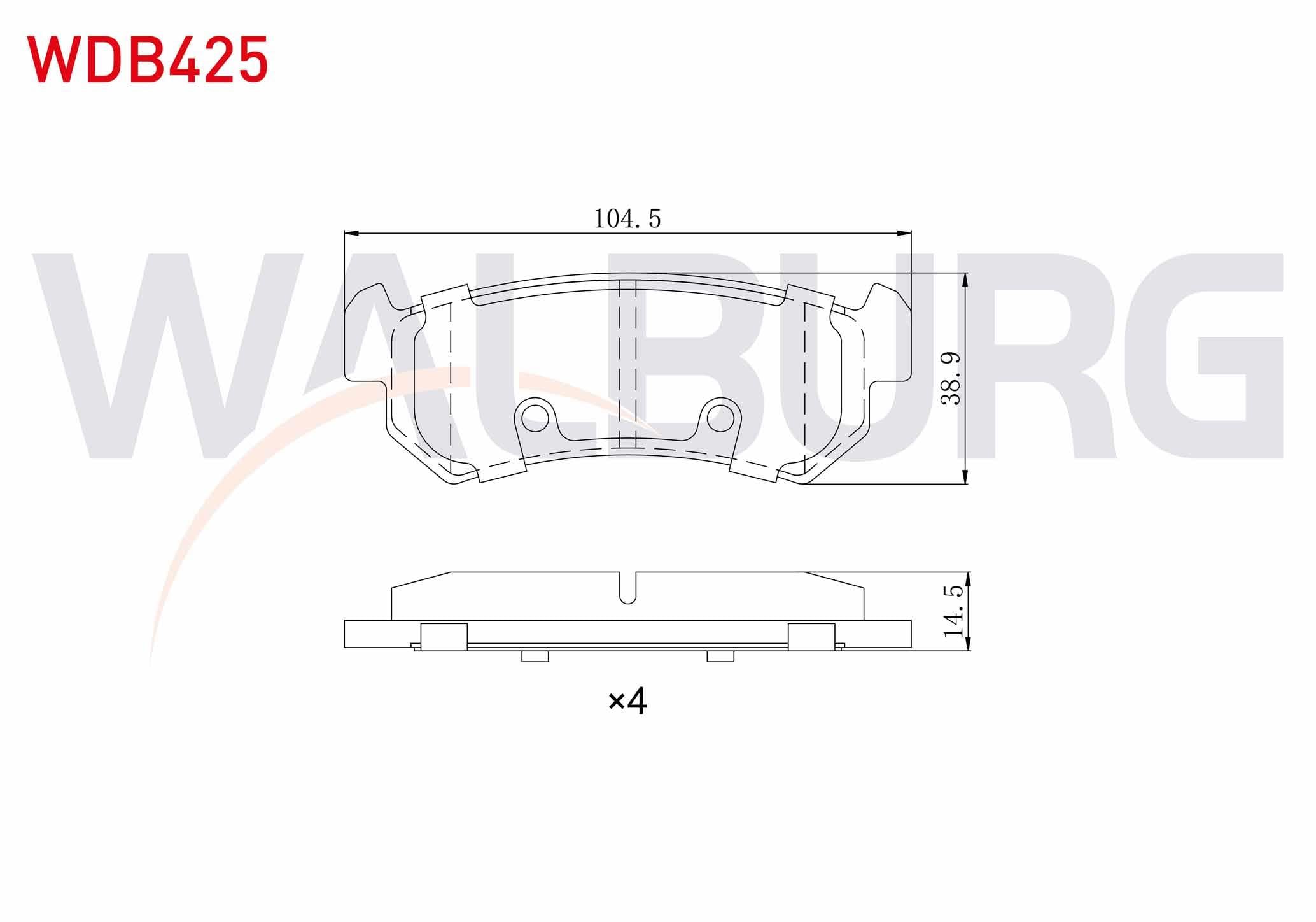 FREN BALATA ARKA CHEVROLET LACETTI (J200) 1.4i 16v 2006-2012 / LACETTI (J200) 1.6i 2006-2012 / DAEWOO NUBIRA (KLAN) 1.6i 2003-2005 / NUBIRA (KLAN) 1.4i 2003-2005 / NUBIRA (KLAN) 1.8i 2003-2005
