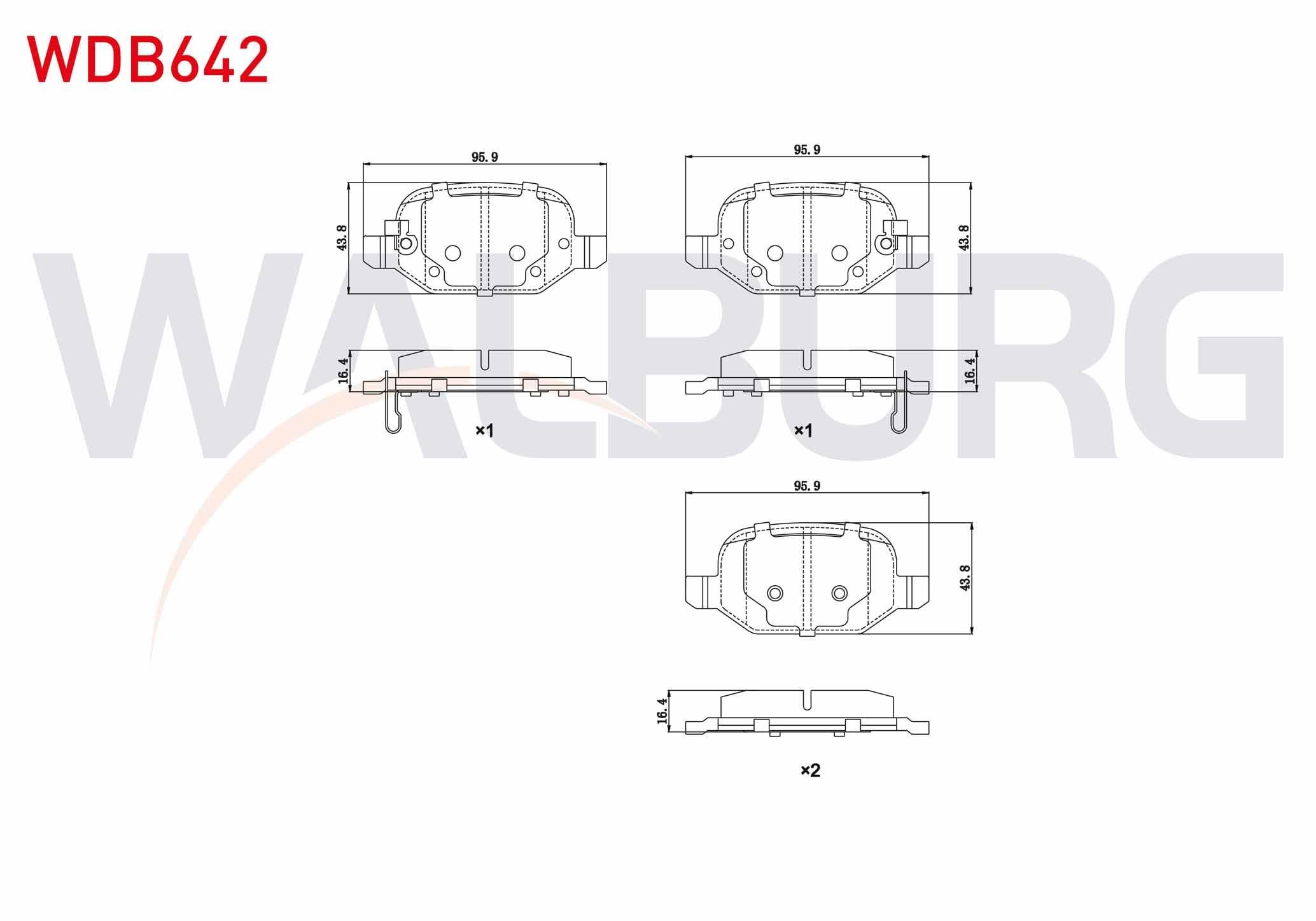 FREN BALATA ARKA FIAT 500L 1.6 MJT 2012- / 500L 1.3 MJT 2012- / 500L 0.9 2012- /  500L 1.4 2012-