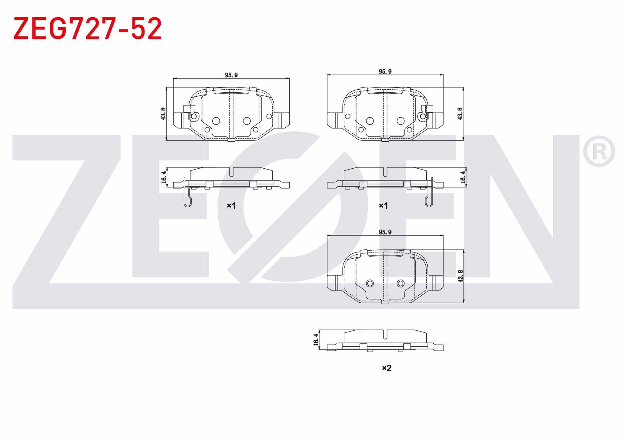 FREN BALATA ARKA FIAT 500L 1.6 MJT 2012- / 500L 1.3 MJT 2012- / 500L 0.9 2012- /  500L 1.4 2012-
