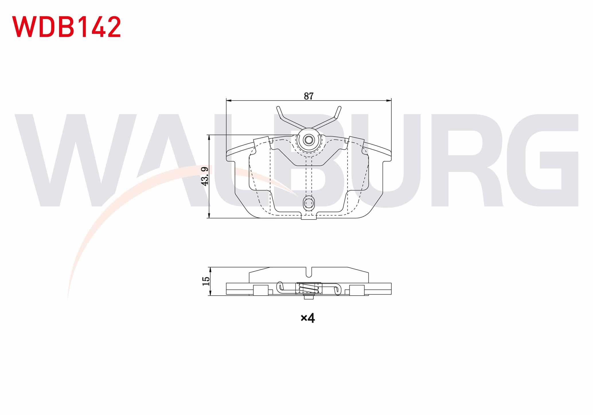FREN BALATA ARKA FIAT TEMPRA SW 2.0i 1992-1999 / BRAVA (182) 2.0i HGT 20v 1995-2002 / BRAVO (182) 2.0i 20v HGT 1995-2004 / ALFA ROMEO 155 (167) 2.0 1992-1997