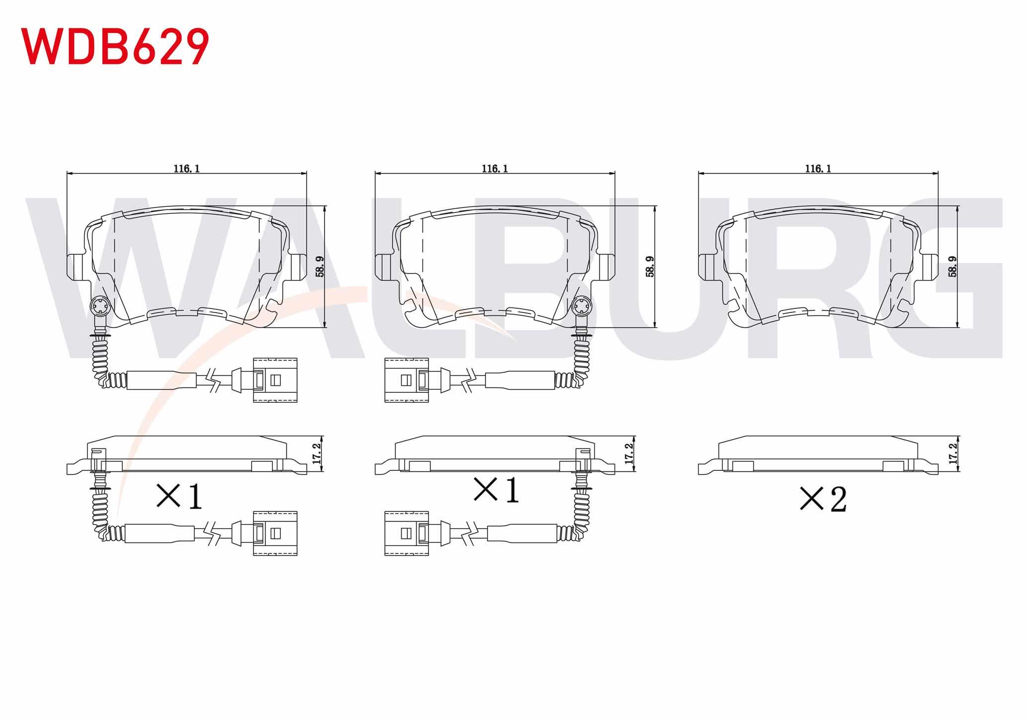 FREN BALATA ARKA FISLI AUDI A8 3.0 TDI 2003-2010/ A8 4.2 V8 TDI 2003-2010/ A8 3.0 V6 TDI 2003-2010/ A4 3.0 V6 2004-2008/ TRANSPORTER VI 2.0 TDI 2009- TRANSPORTER VII 2019-