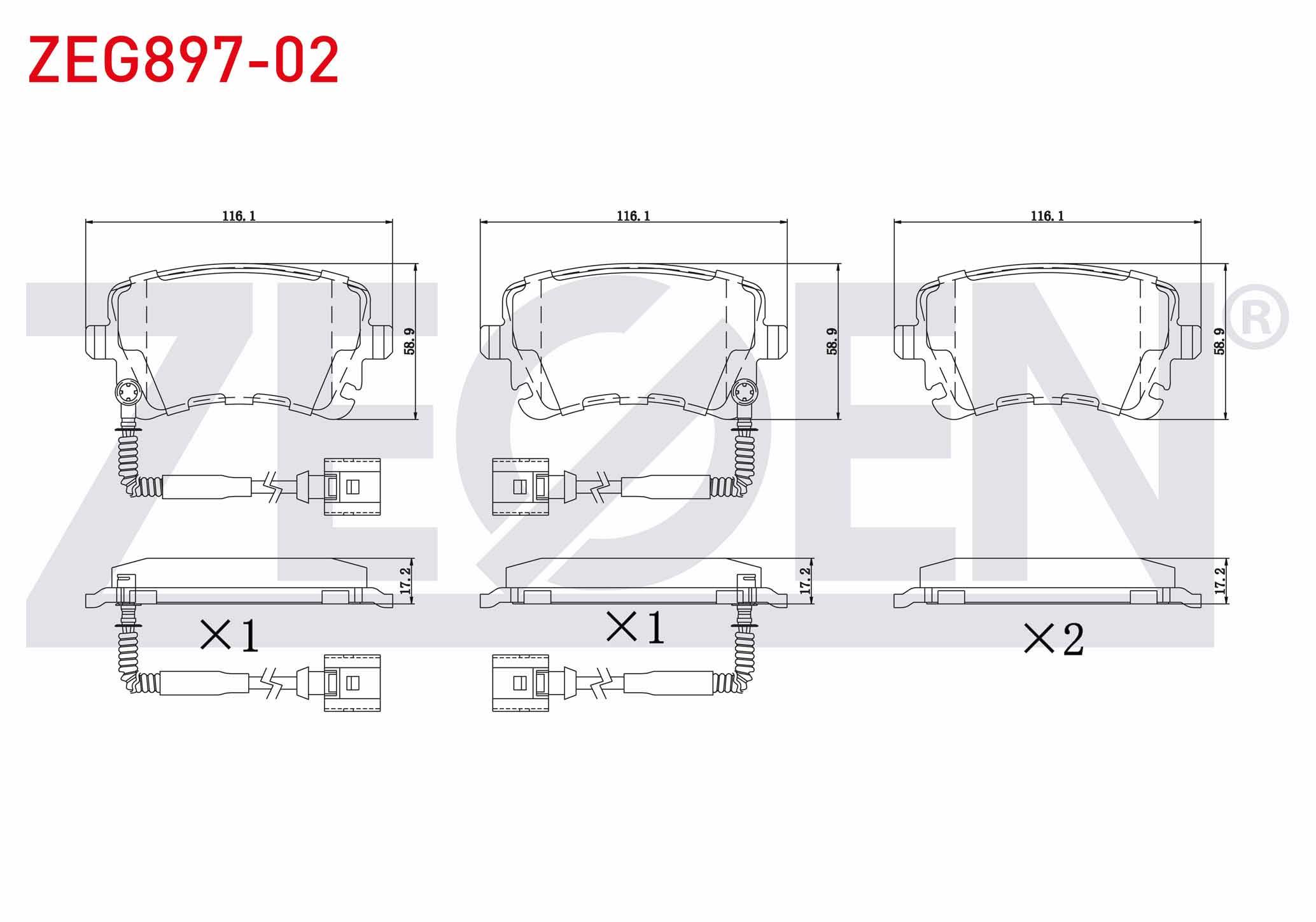 FREN BALATA ARKA FISLI AUDI A8 3.0 TDI 2003-2010/ A8 4.2 V8 TDI 2003-2010/ A8 3.0 V6 TDI 2003-2010/ A4 3.0 V6 2004-2008/ TRANSPORTER VI 2.0 TDI 2009- TRANSPORTER VII 2019-