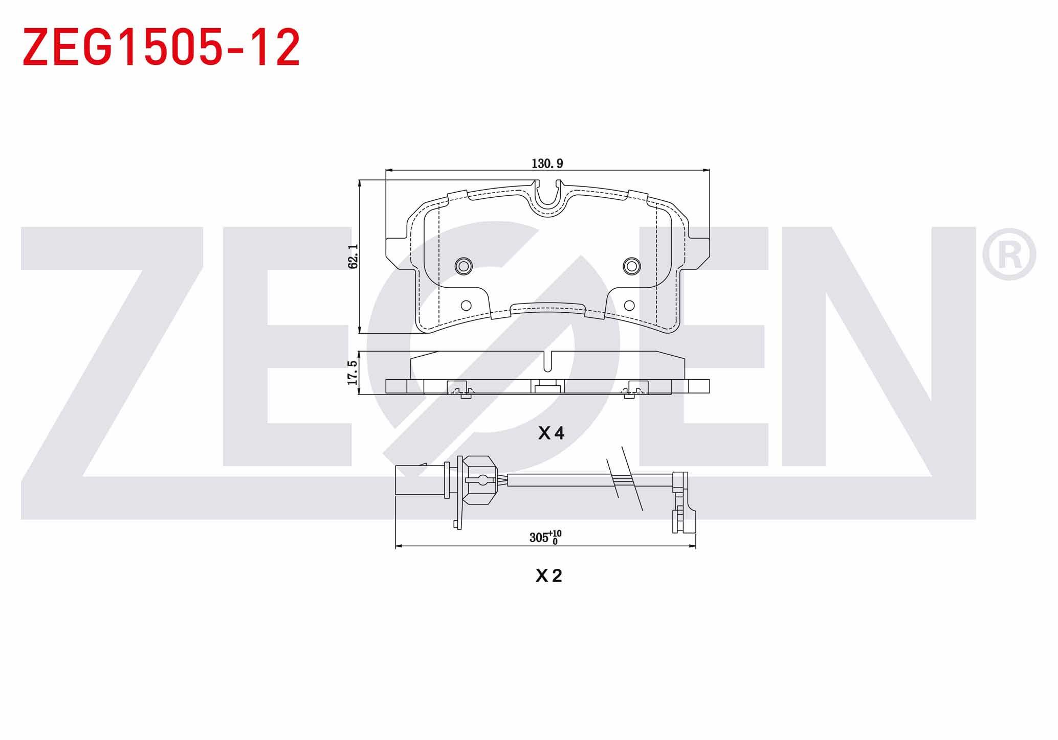 FREN BALATA ARKA FISLI AUDI A8 (4H_) 3.0 TDI 2009-/ 3.0 TFSI 2009-/ 4.2 TDI 2009-/ 2.0 TFSI 2009-/ 4.0 TFSI 2009-/ 4.2 FSI 2009-