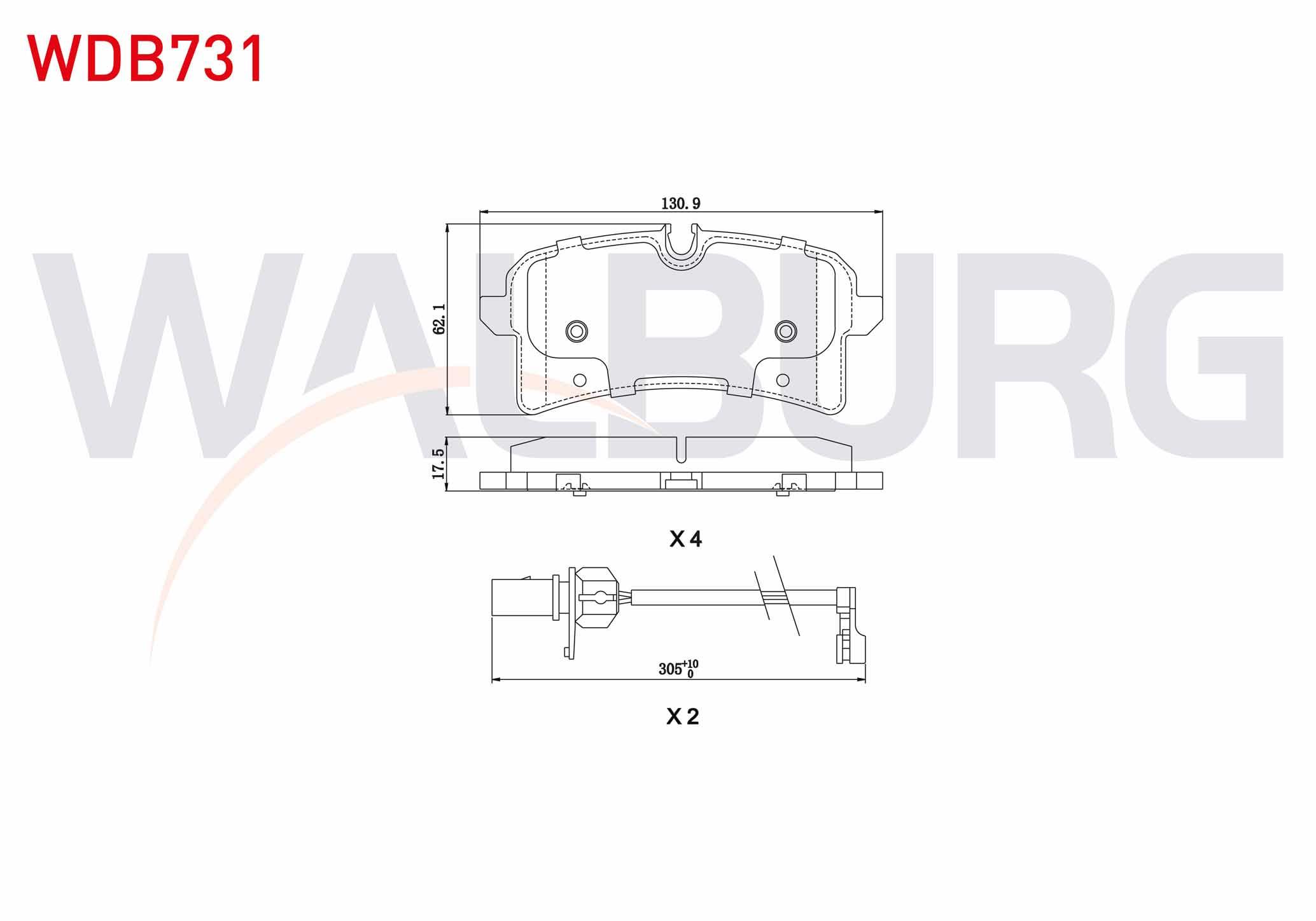 FREN BALATA ARKA FISLI AUDI A8 (4H_) 3.0 TDI 2009-/ 3.0 TFSI 2009-/ 4.2 TDI 2009-/ 2.0 TFSI 2009-/ 4.0 TFSI 2009-/ 4.2 FSI 2009-