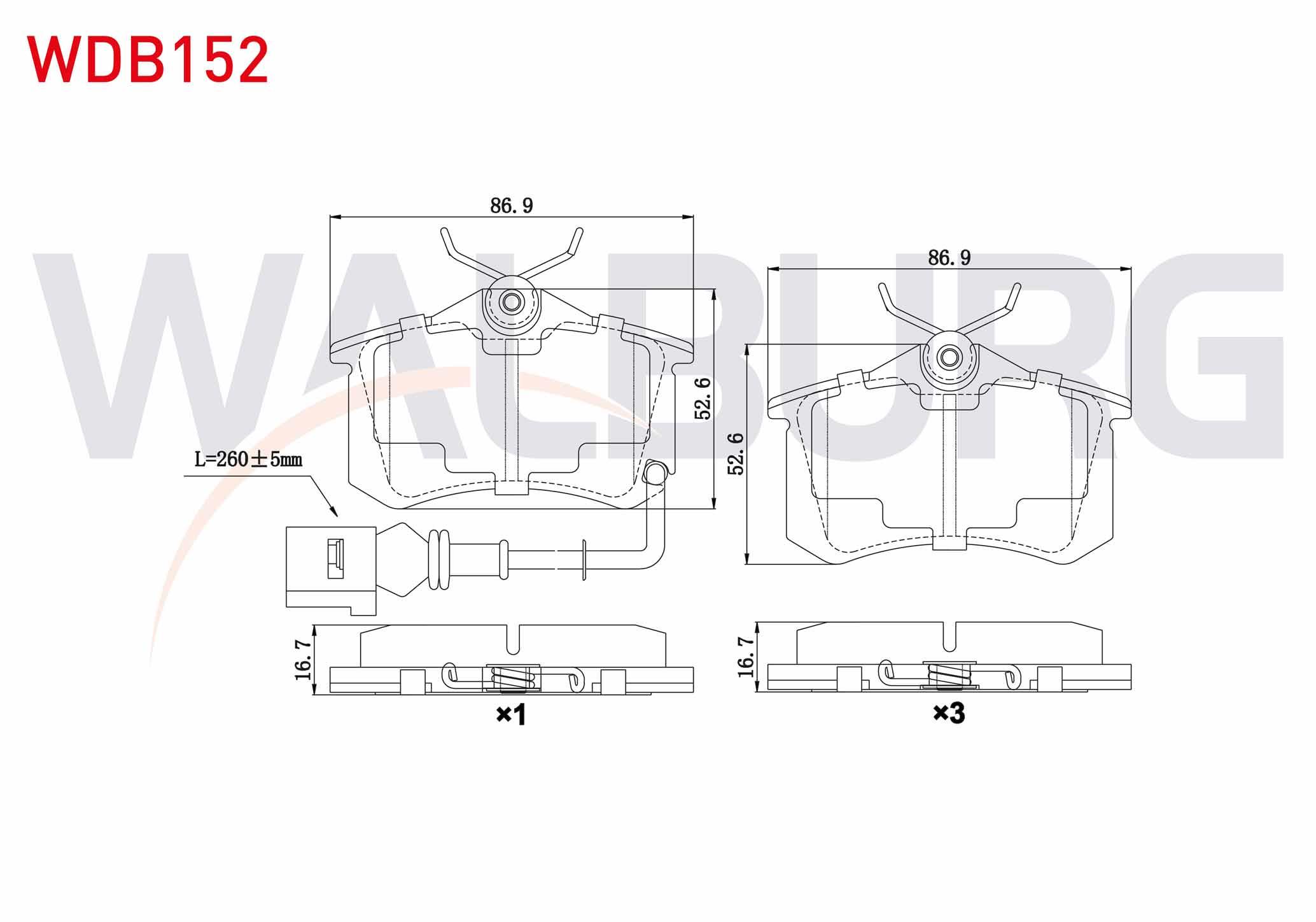 FREN BALATA ARKA FISLI VW POLO (9N_) 1.6i 16v 2001-2012/ 1.4 TDI 2001-2012/ 1.4i 16v 2001-2012/ 1.9 TDI 2001-2012/ A3 (8P1) 1.6 2003-2012/ 1.8 T 2003-2012/ A1 (8X1) 1.4 TFSI 2010-