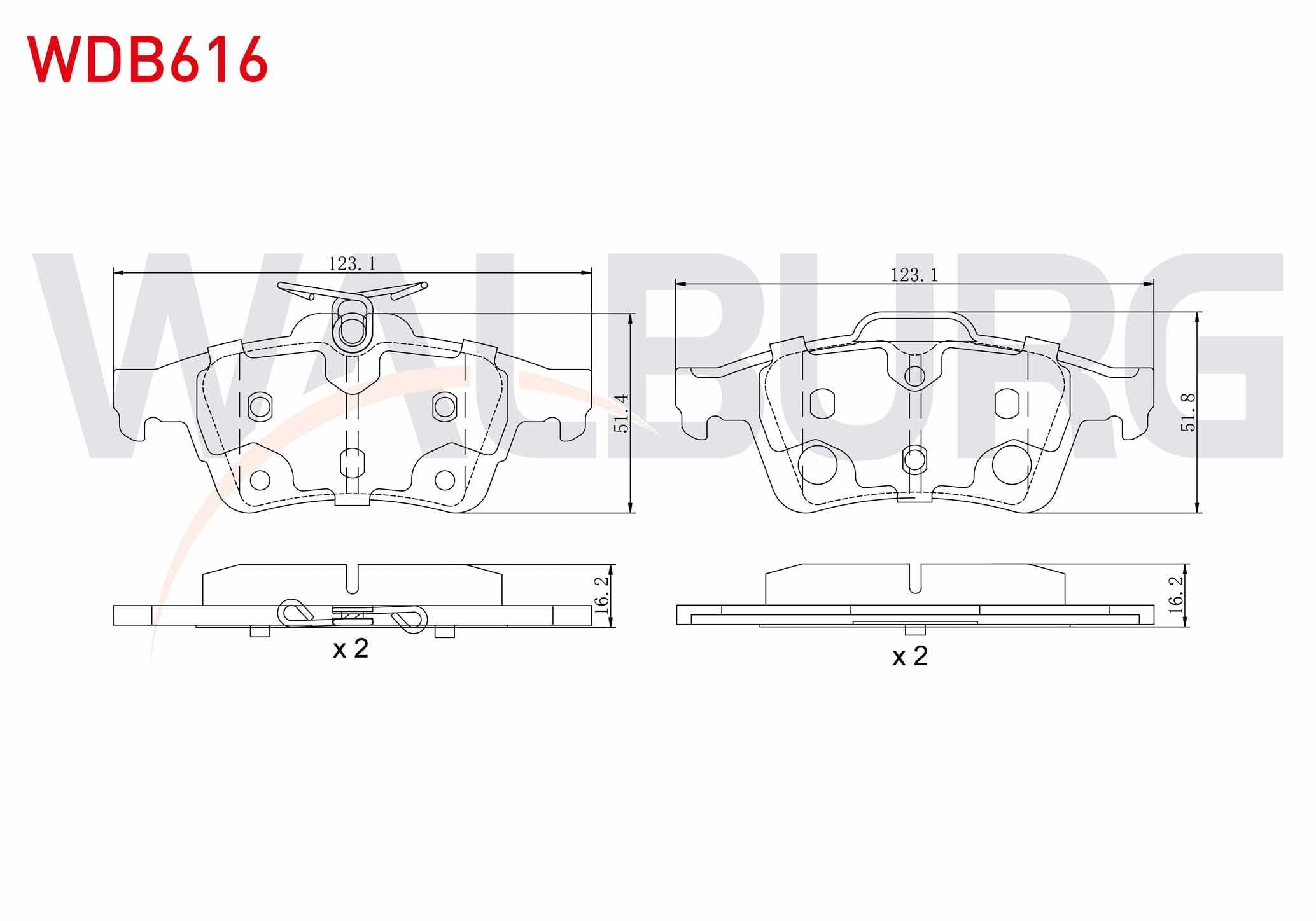 FREN BALATA ARKA FORD TOURNEO CONNECT 1.6 TDCI 2013-/  1.5 TDCI 2013-/ TRANSIT CONNECT 1.5 TDCI 2013-/ 1.6 TDCI 2013-/ FOCUS III 1.6i 2011-2015/ GRAND C-MAX 1.6 TDCI 2011-/ KUGA II 1.6 16v 2013-