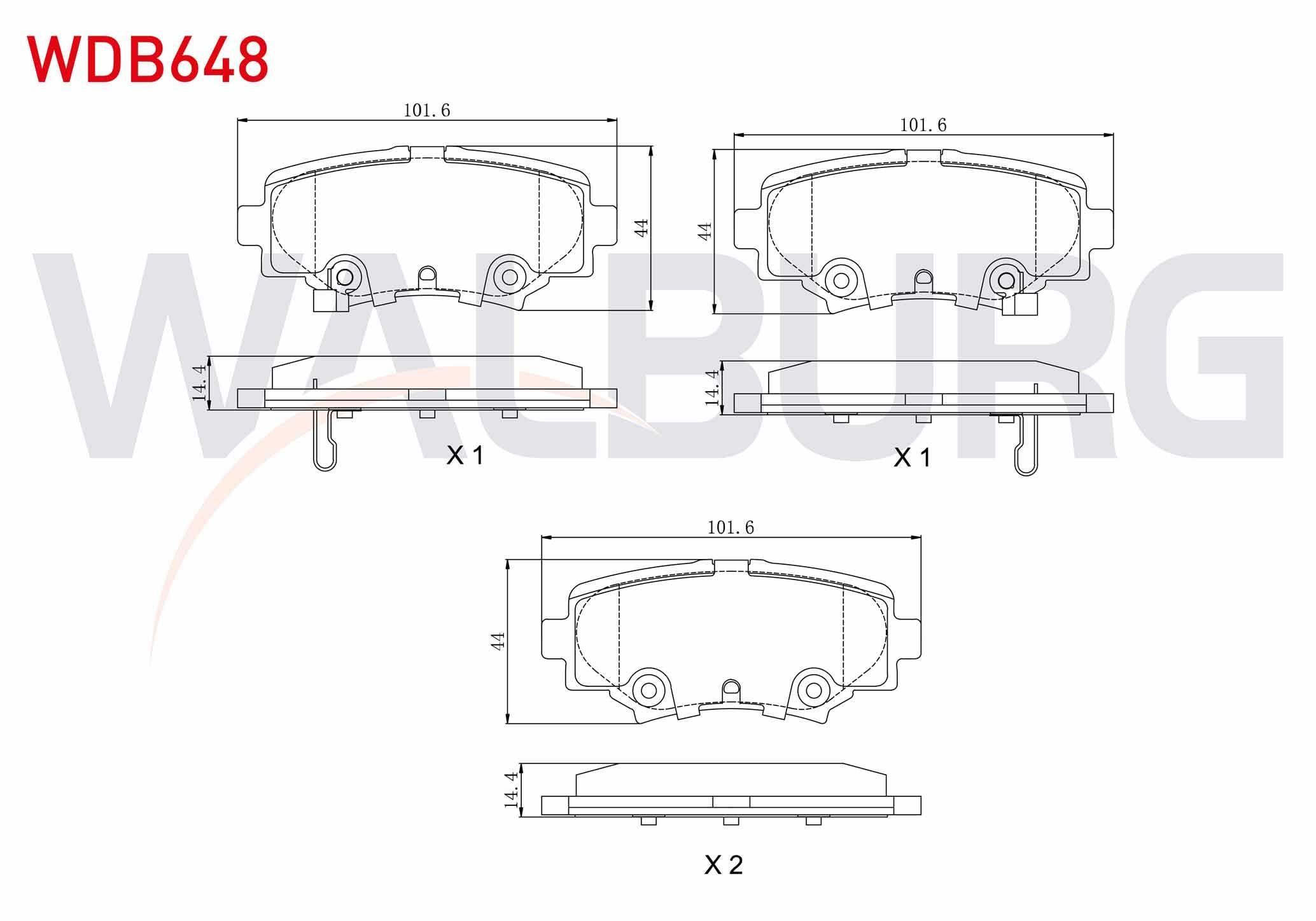 FREN BALATA ARKA IKAZLI 13.8mm MAZDA 3 (BM) SKYACTIVE G100 - G120 - G165 - D150 2013-
