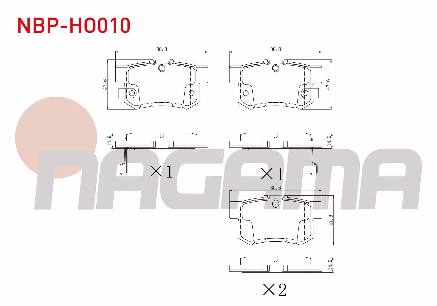 FREN BALATA ARKA IKAZLI CIVIC VII 1.4i 2000-2006/CIVIC VIII 1.6 2005-2012/ CIVIC VI 1.6i 1995-2001 / CIVIC VI 2.0i 1995-2001/ CIVIC VII 1.4i 2000-2006/ CIVIC TYPE-R 2.0 2001-2005/S2000 2.0 V-TEC 1999-