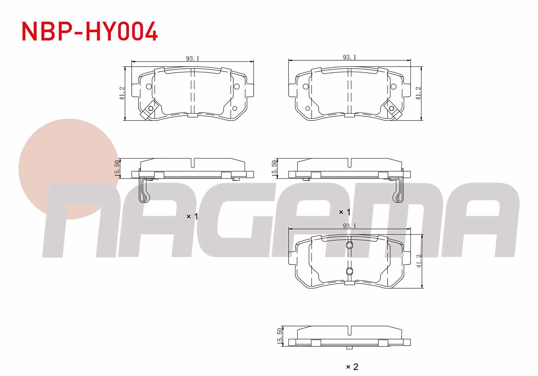 FREN BALATA ARKA IKAZLI DELIKLI HYUNDAI ACCENT ERA 1.5 CRDI - 1.6 CVVT 06-12/ I30 1.6 CRDI 07-11/ I20 1.4 CRDI 08-15/ KIA RIO II 1.5 CRDI 2006-2011/CEED 1.6 CRDI 2006-2012/ SPORTAGE 1.6 GDI 2010-