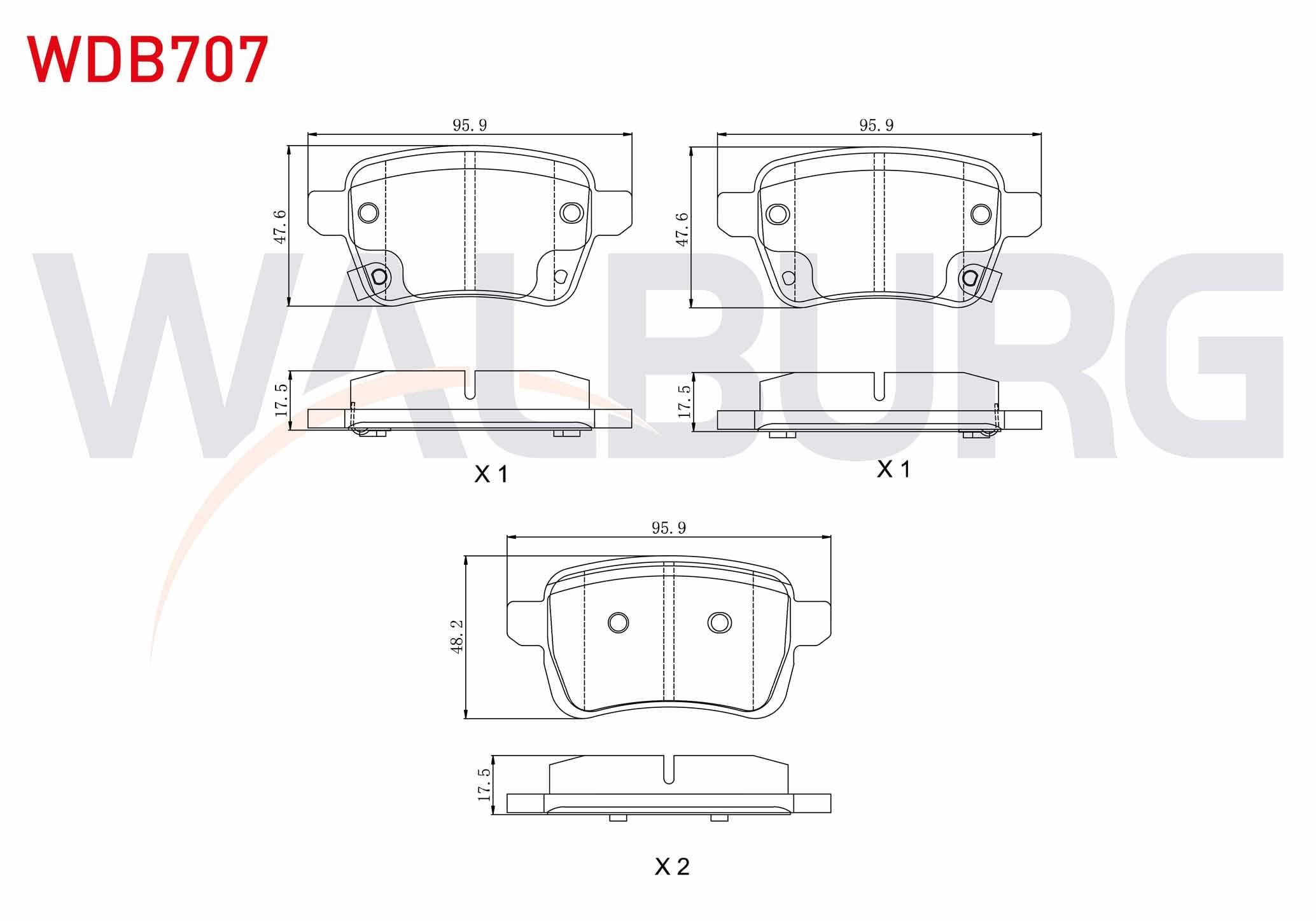 FREN BALATA ARKA IKAZLI FIAT EGEA 1.4 2016- / OPEL CORSA E 1.2 15 JANT 2014- / ADAM 1.0 15 JANT 2014-