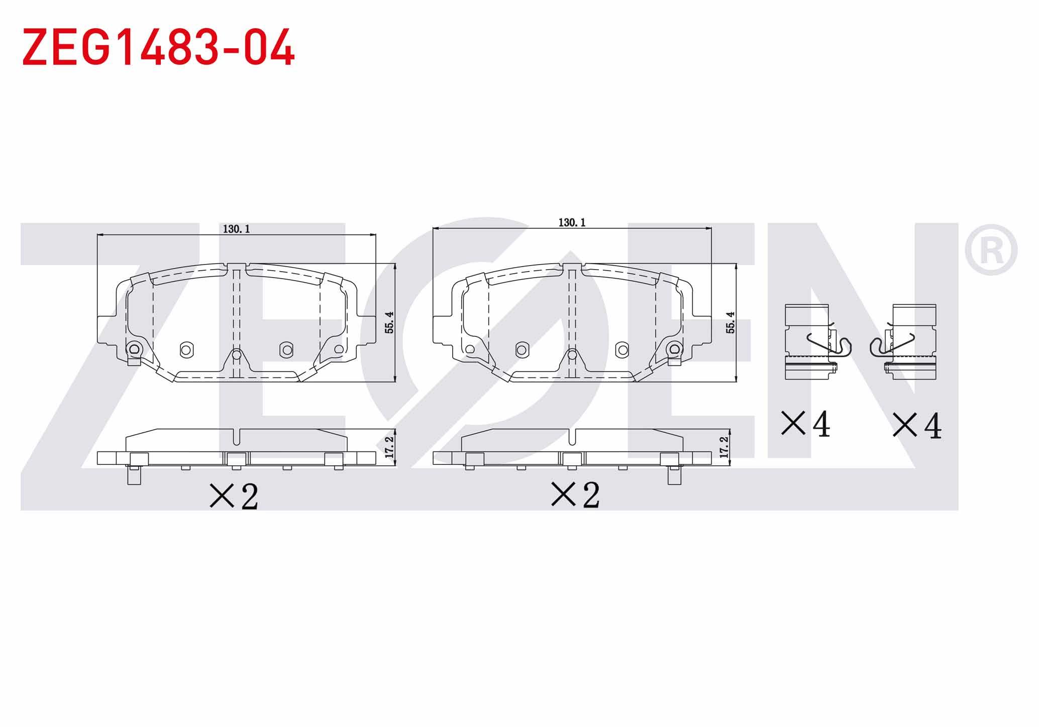 FREN BALATA ARKA IKAZLI FIAT FREEMONT (JF) 2.0 MJT 2011- / LANCIA VOYAGER MPV (RT) 2.8 CRD 2011-