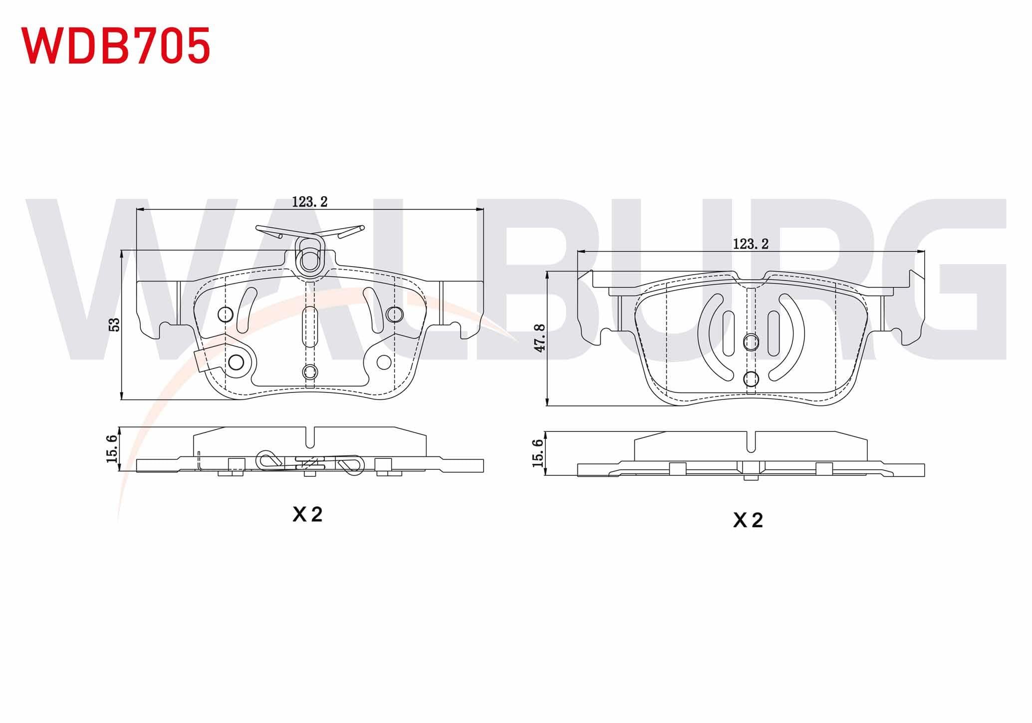FREN BALATA ARKA IKAZLI FORD MONDEO V 2014-/ FOCUS IV 2018-/ KUGA II 2014-2019/ S-MAX 2015-