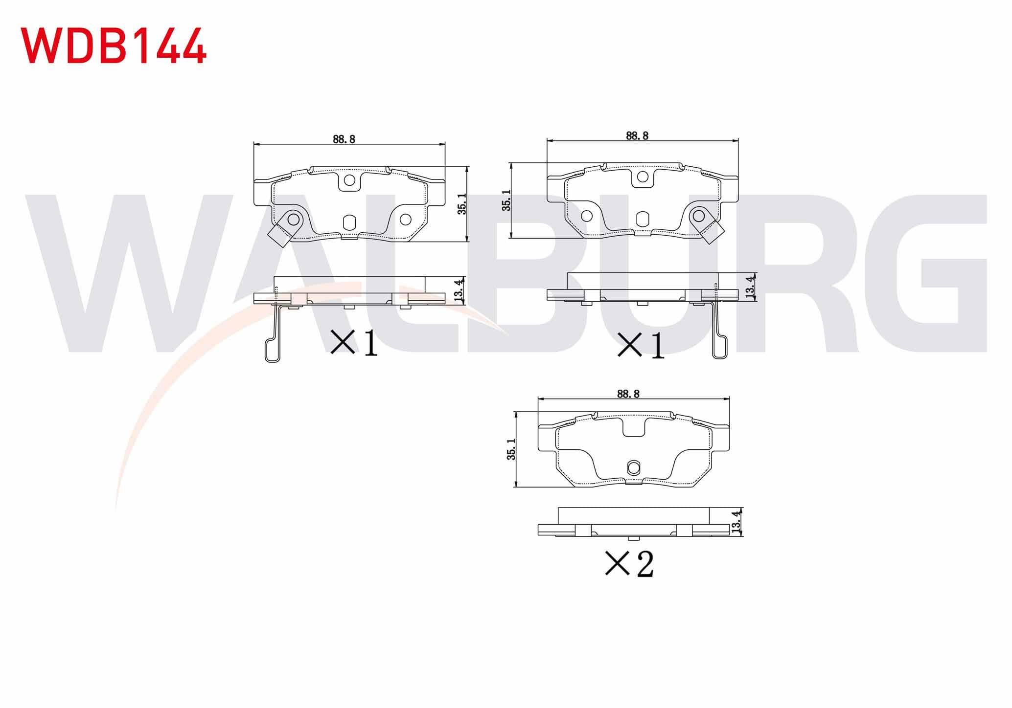 FREN BALATA ARKA IKAZLI HONDA CIVIC IV 1.4i 1987-1993/ CIVIC IV 1.5i 1987-1993/ ACCORD IV (CB) 2.0i 16v 1990-1993/ JAZZ IV (GK) 1.3 2016-/ ROVER 25 (RF) 1.6 16v 1999-2005/ ROVER 200 216 Si 1995-2000
