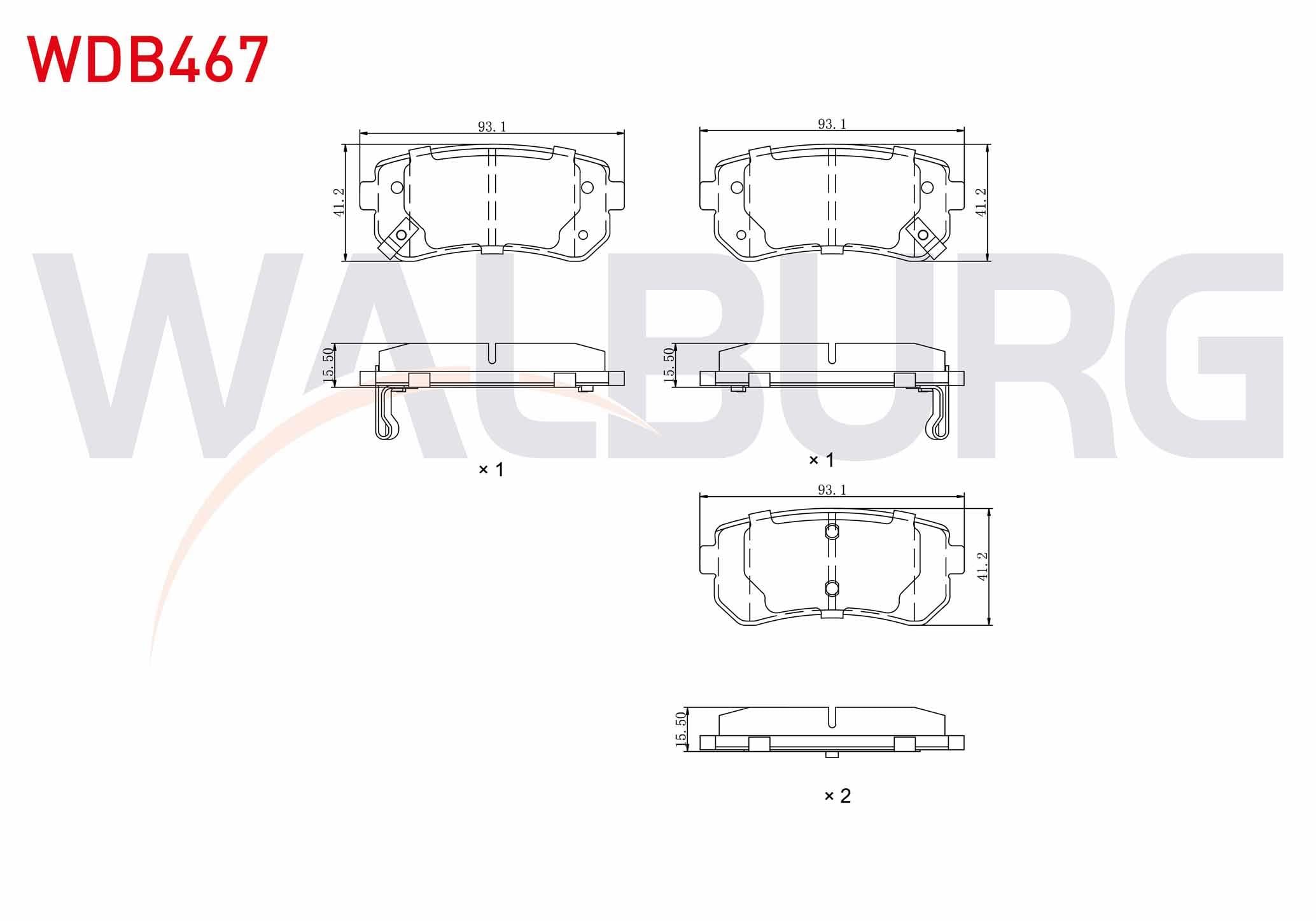 FREN BALATA ARKA IKAZLI HYUNDAI ACCENT ERA 1.5 CRDI - 1.6 CVVT 2006-2012/ I30 1.6 CRDI 2007-2011/ I20 1.4 CRDI 2008-2015/ KIA RIO II 1.5 CRDI 2006-2011/CEED 1.6 CRDI 2006-2012/ SPORTAGE 1.6 GDI 2010-