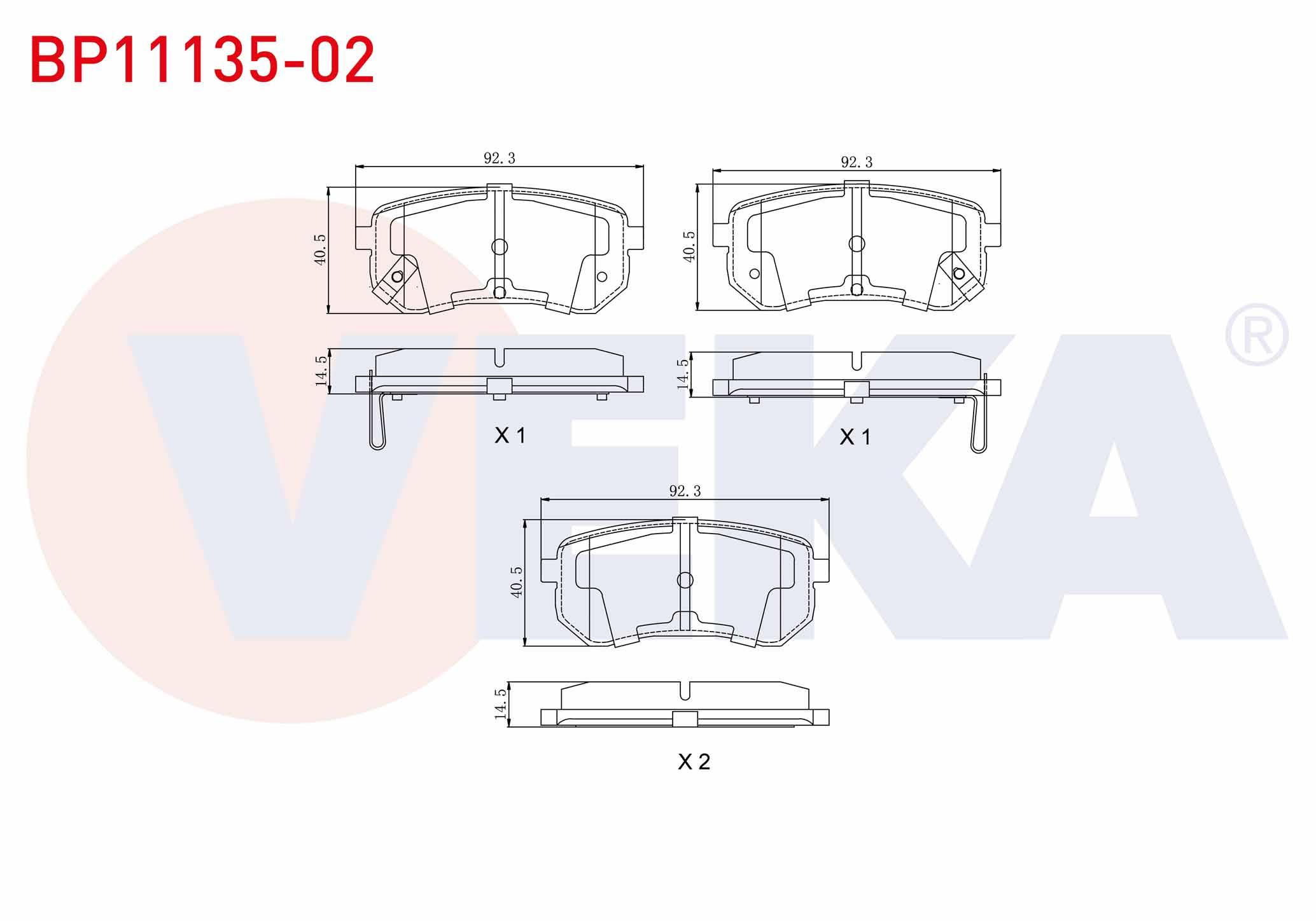 FREN BALATA ARKA IKAZLI HYUNDAI I10 (PA) 1.1i 12v 2008-2013 / I10 (BA) 1.0 D-CVVT 2013- / I10 (BA) 1.2 D-CVVT 2013- / KIA PICANTO (BA) 1.25 2004-2011 / PICANTO (BA) 1.1i 2004-2011