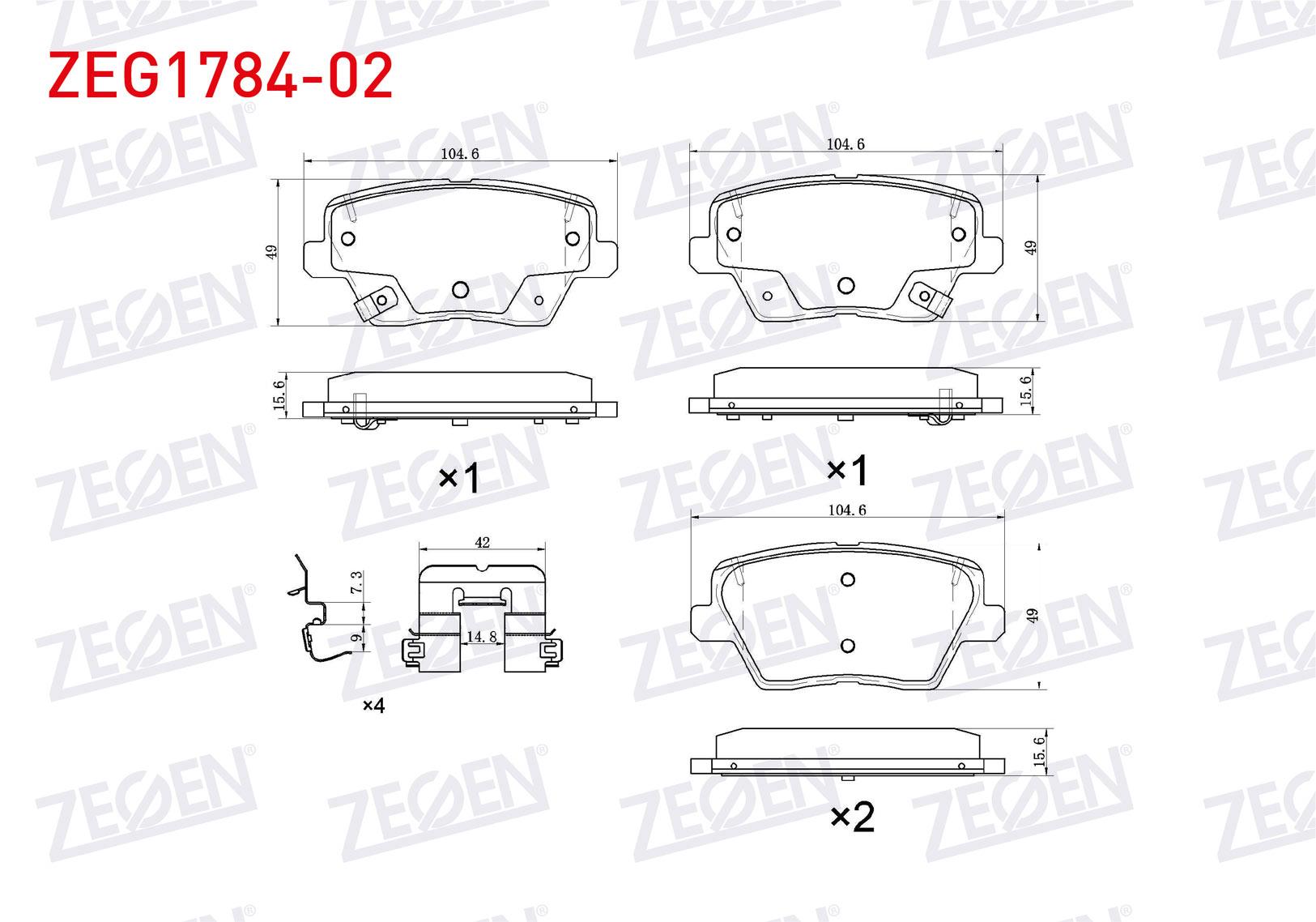 FREN BALATA ARKA IKAZLI HYUNDAI i30 1.4 MPI - 1.4 T-GDI - 1.6 CRDI 2016- / KIA CEED 1.4 - 1.4 T-GDI - 1.6 - 1.6 CRDI 2018- / XCEED 1.6 CRDI 2019-