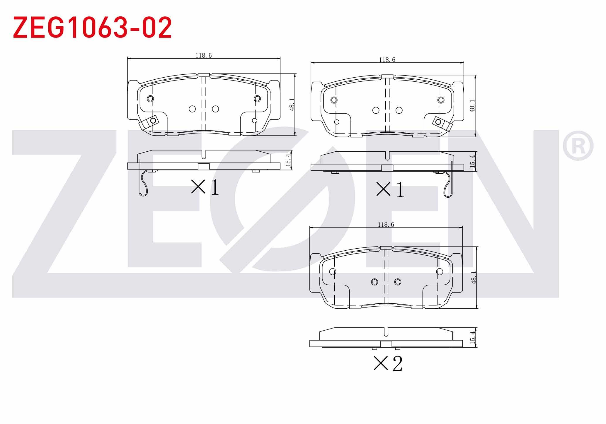 FREN BALATA ARKA IKAZLI HYUNDAI SANTA FE (CM) 2.2 CRDI 2006-2012 / SANTA FE (CM) 2.7i V6 2006-2012 / SSANGYONG KYRON 2.0 XDI 4WD 2005-2011 / RODIUS I
