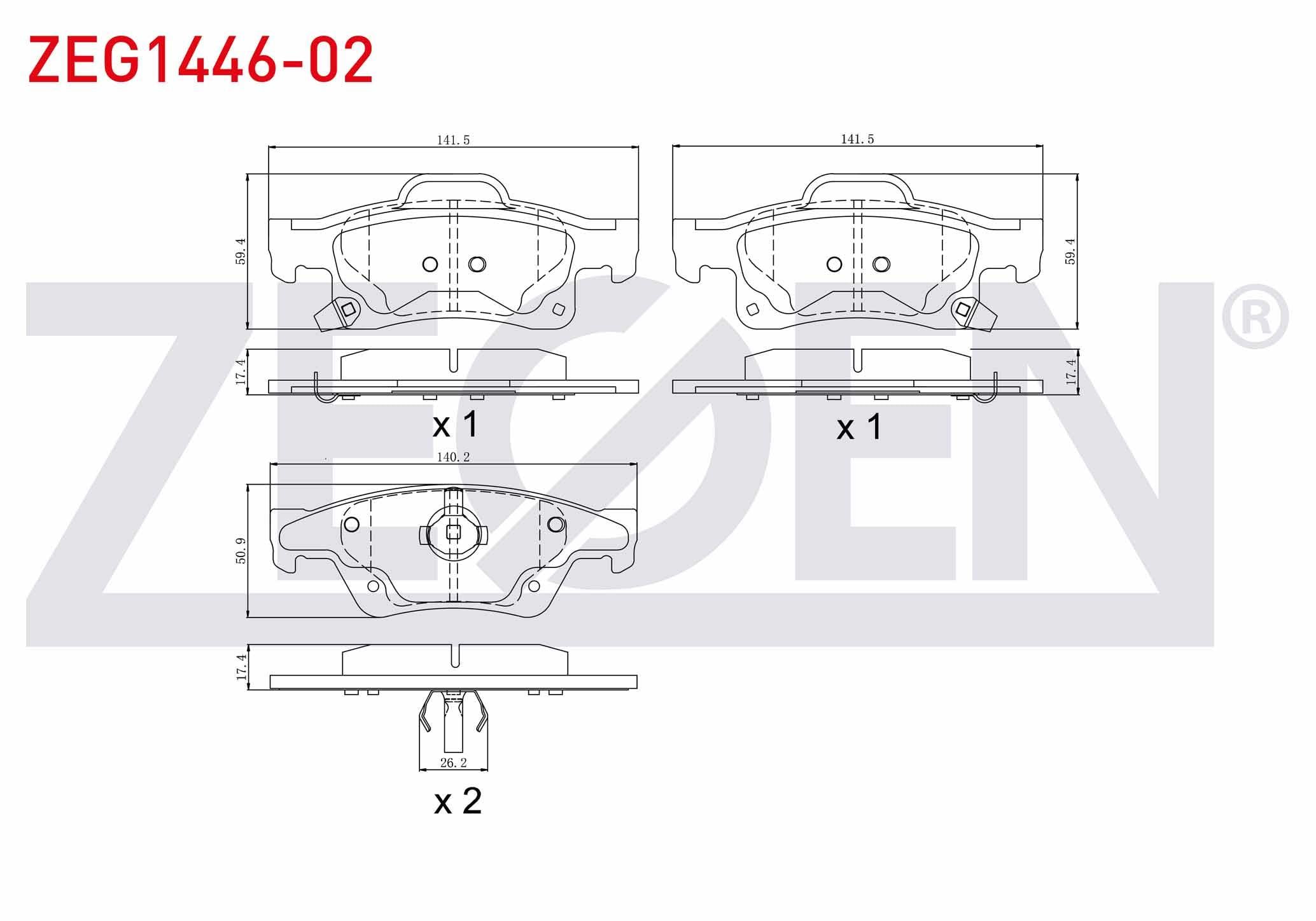 FREN BALATA ARKA IKAZLI JEEP GRAND CHEROKEE IV (WK,WK2) 3.0 CRD 4X4 2010- / GRAND CHEROKEE IV (WK,WK2) 3.6 V6 4X4 2010-