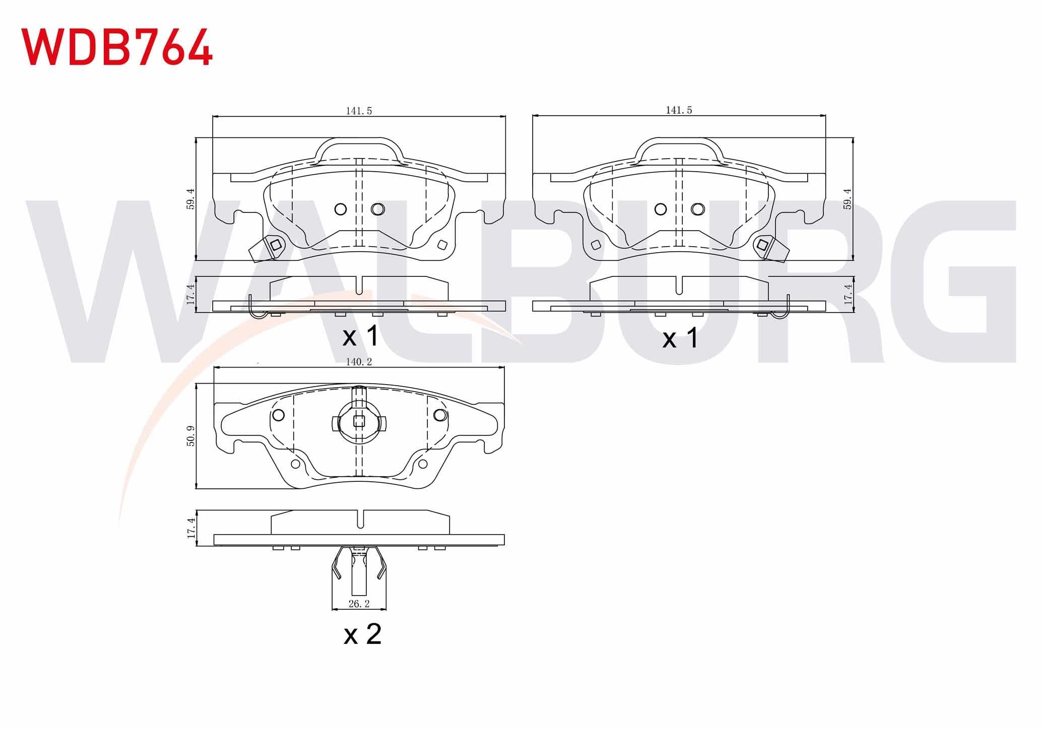 FREN BALATA ARKA IKAZLI JEEP GRAND CHEROKEE IV (WK,WK2) 3.0 CRD 4X4 2010-