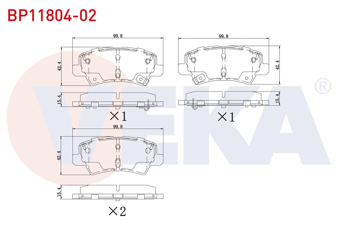 FREN BALATA ARKA IKAZLI KIA PICANTO (JA) 1.0 MPI - 1.25 MPI 2017-