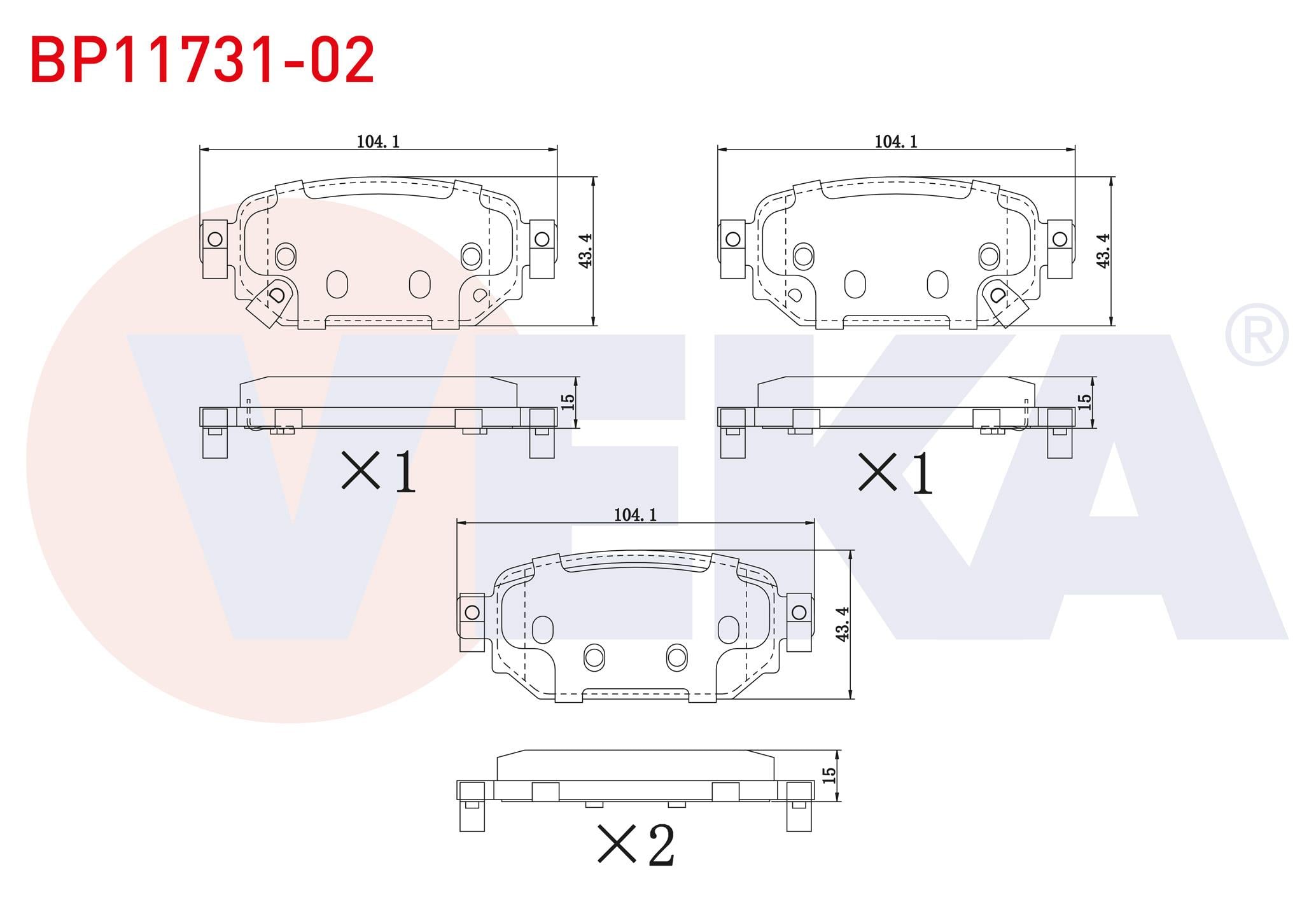 FREN BALATA ARKA IKAZLI MAZDA 3 (BM) 1.5 D 2013-