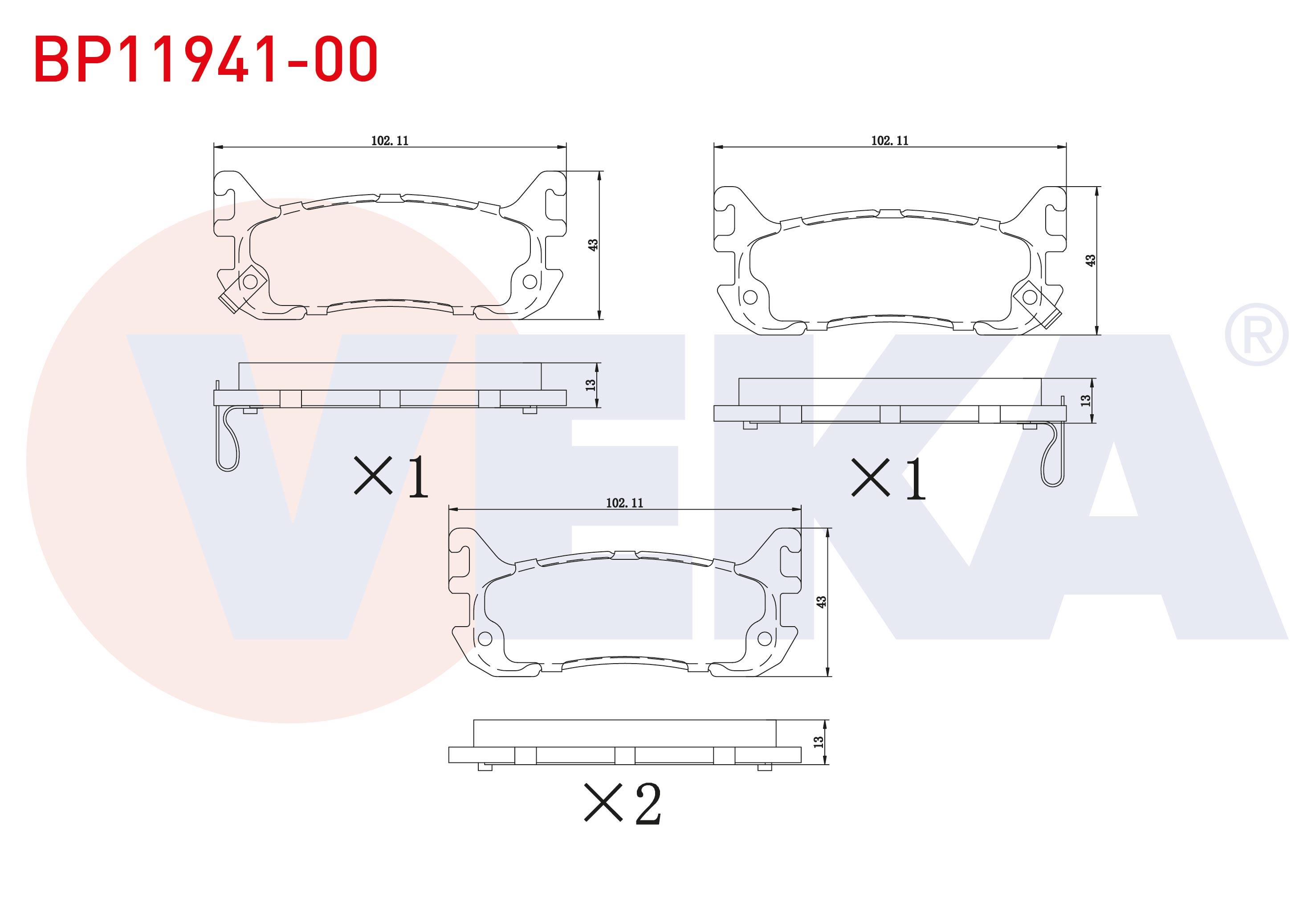 FREN BALATA ARKA IKAZLI MAZDA 323 V 1.5i 16v - 1.8i 16v 1994-1998 / MX-5 I 1.6i 16v - 1.8 1990-1998