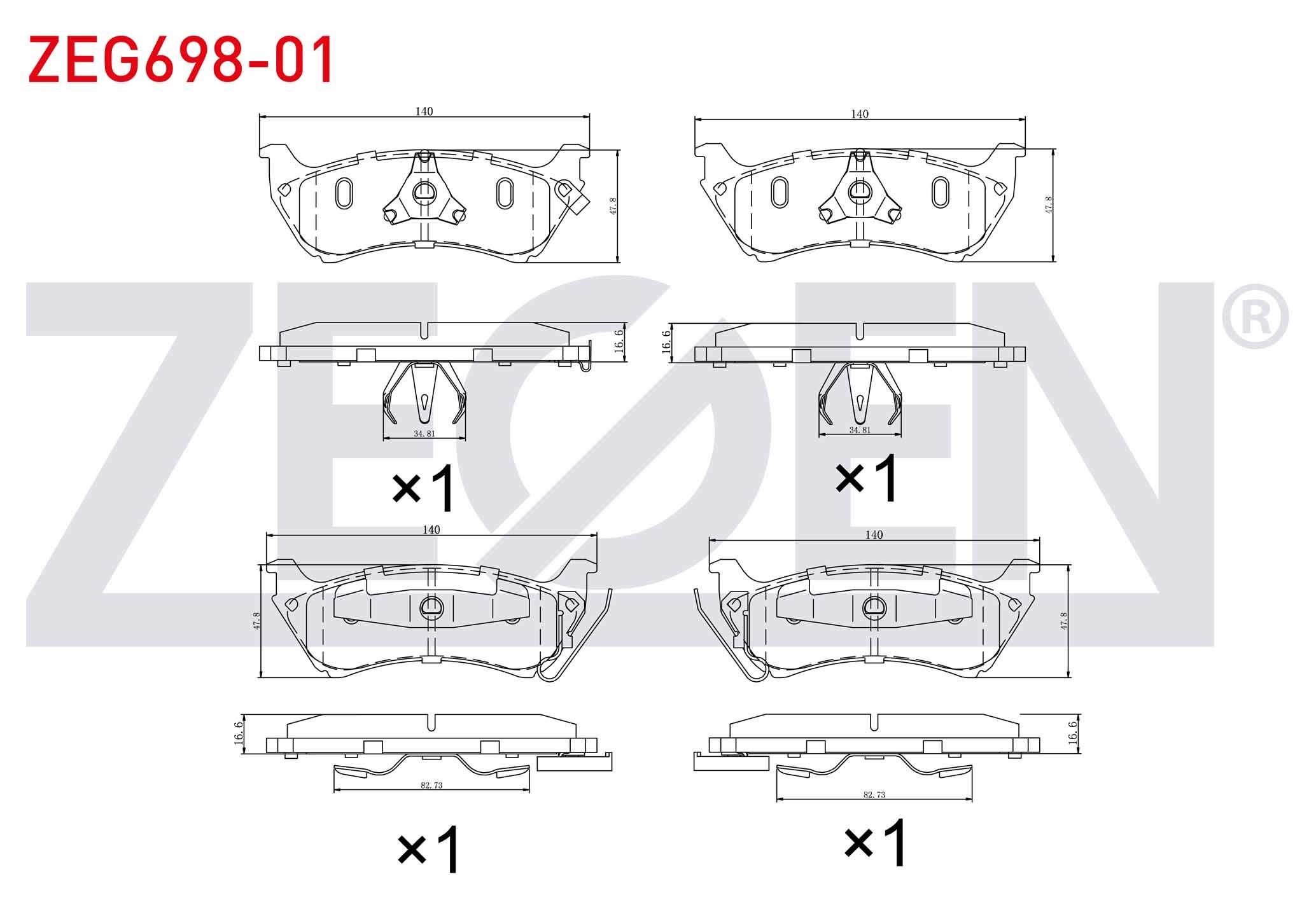 FREN BALATA ARKA IKAZLI MERCEDES M CLASS (W163) ML 320 1998-2005 / M CLASS (W163) ML 270 CDI 1998-2005
