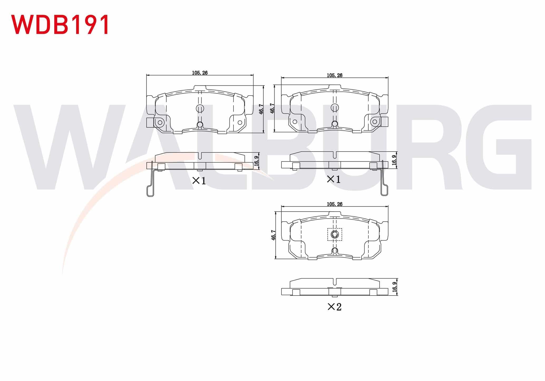 FREN BALATA ARKA IKAZLI NISSAN ALMERA I 2.0 D 1995-2000/ ALMERA II 1.5 DCI 2000-2007/ PRIMERA 1.6i 16v 1996-2001/ 2.0i 16v 1996-2001 / MAXIMA III (A32) 2.0i V6 24v 1995-2000