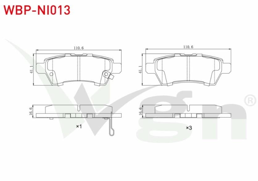 FREN BALATA ARKA IKAZLI NISSAN PATHFINDER (R51) 2.5 DCI 4WD 2005- / NISSAN NAVARA (D40) 2.5 DCI 2005-2015