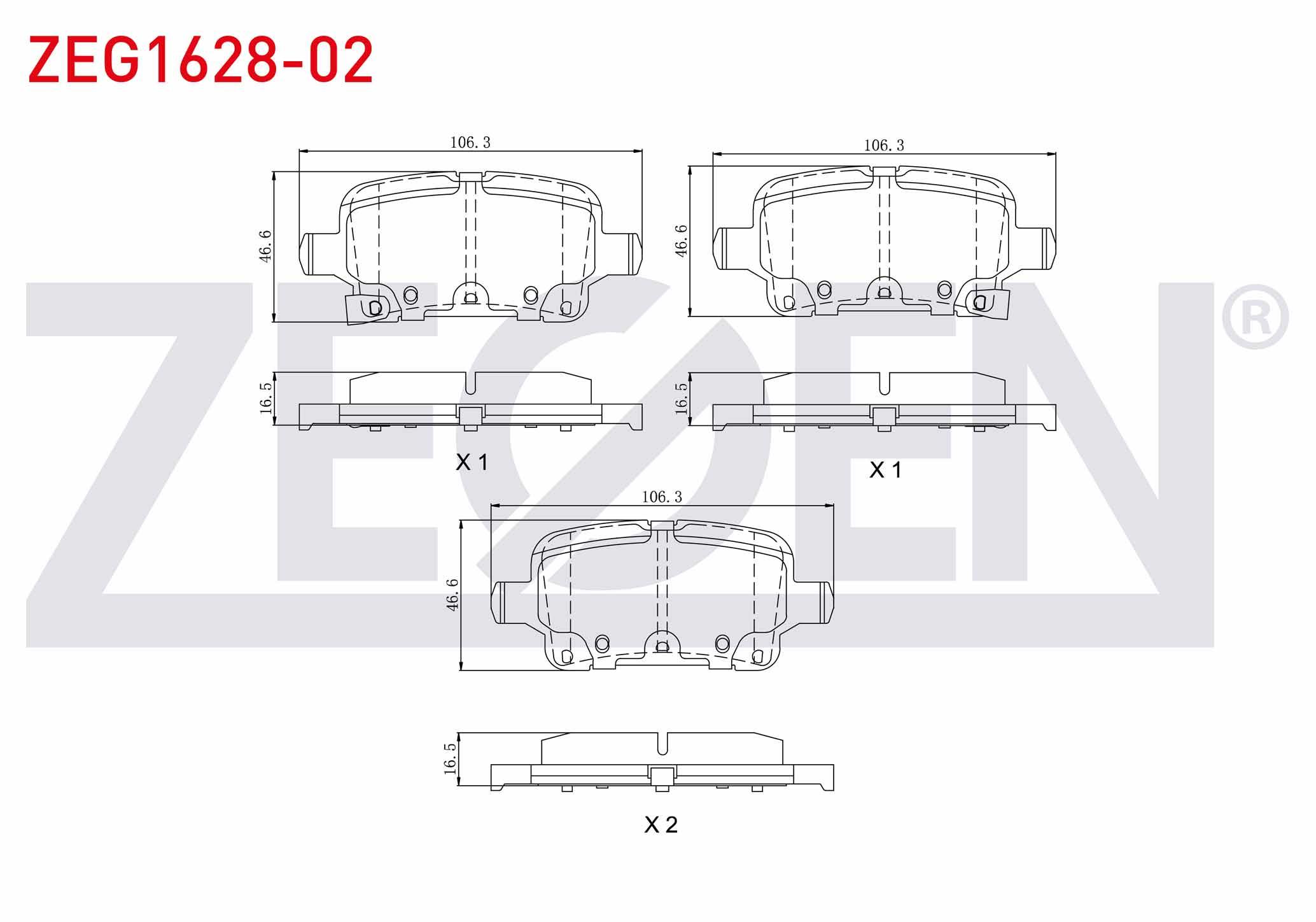 FREN BALATA ARKA IKAZLI OPEL ASTRA K 1.0i TURBO - 1.4i TURBO - 1.6 CDTI 15-16 JANT 2015-